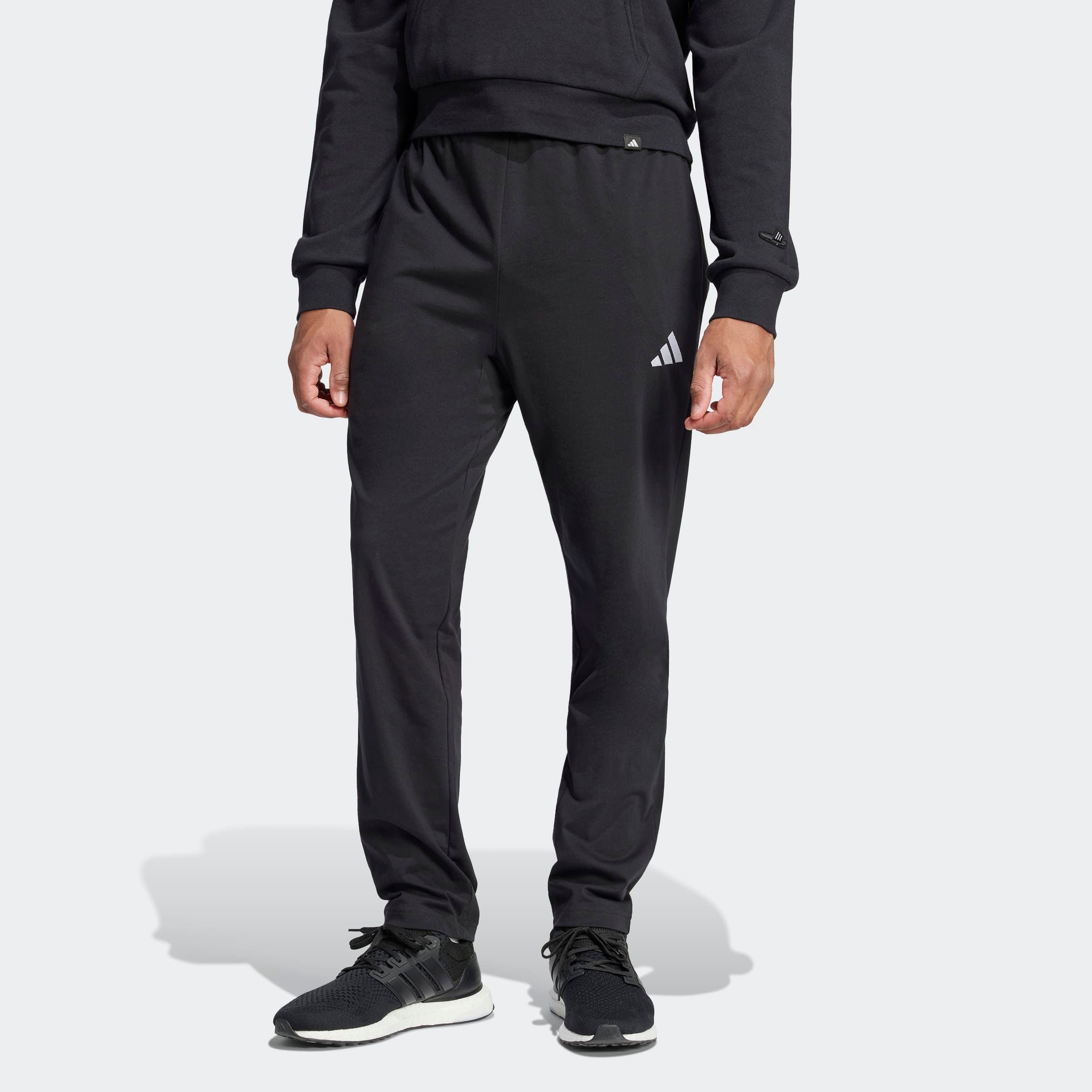 adidas Sportswear Sporthose "ESSENTIALS SMALL LOGO SINGLE JERSEY" klassische Passform, aus weichem Single Jersey, mit Kordelverschluss