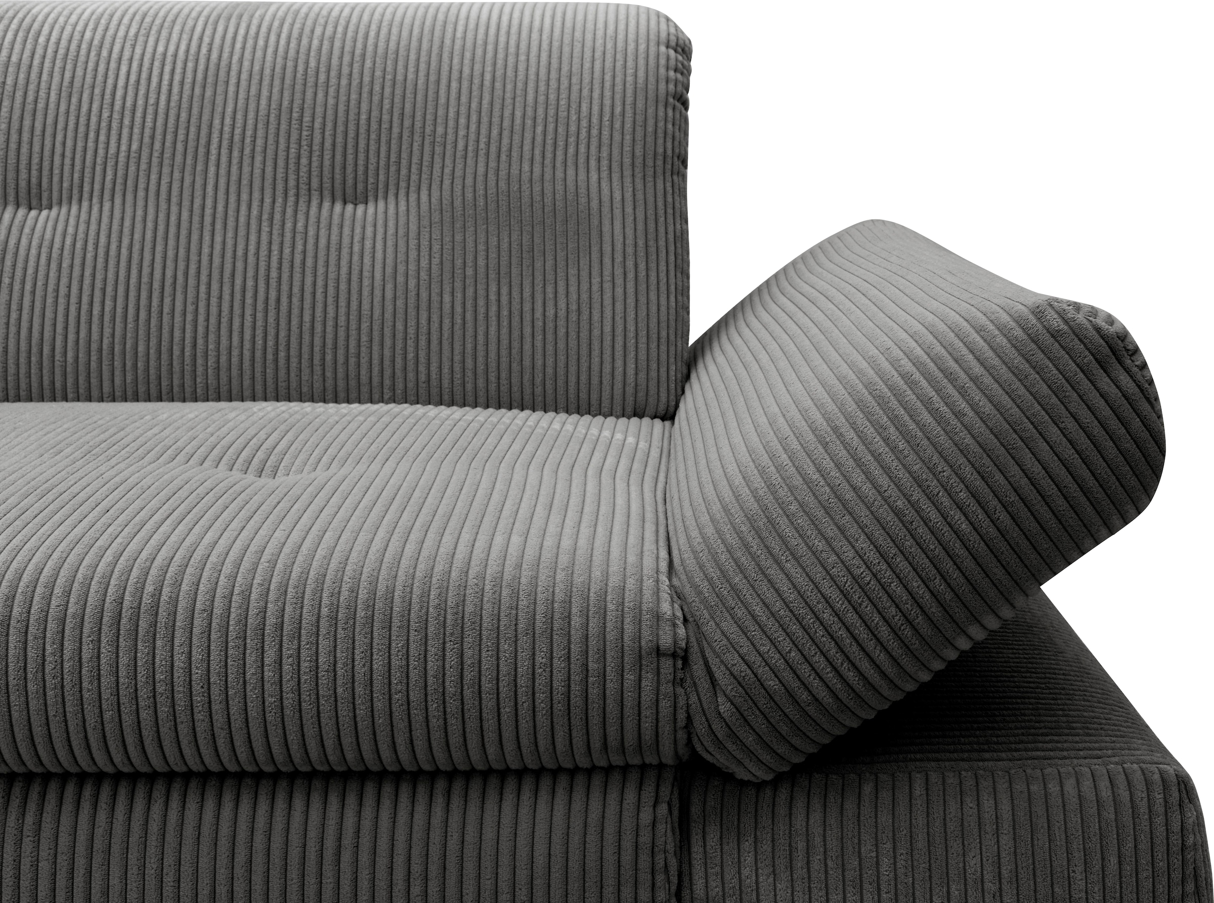 DOMO collection Ecksofa »Moric B/T/H 300/172/80 cm, auch in Cord, L-Form«, XXL-Format, wahlweise auch mit Bettfunktion und Armverstellung