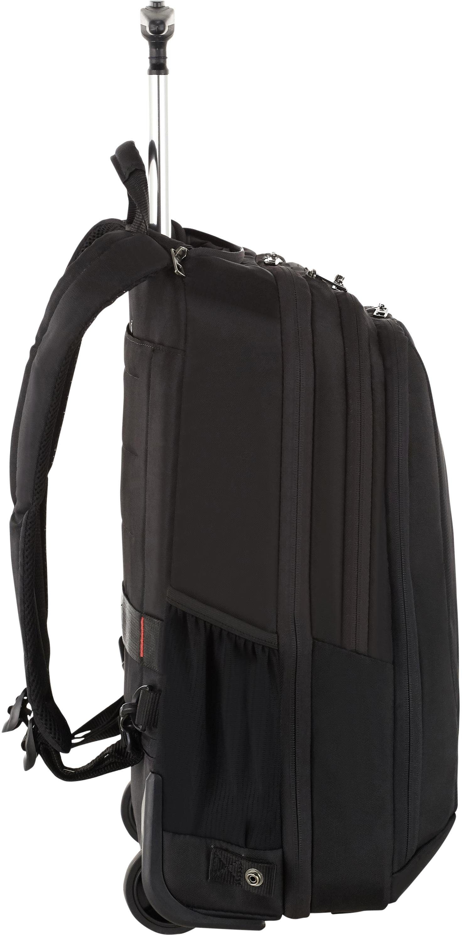 Samsonite Laptoprucksack »Guardit 2.0, black, mit 2 Rollen und Trolleyfunktion«, Reisekoffer Trolley Aufgabegepäck TSA-Zahlenschloss