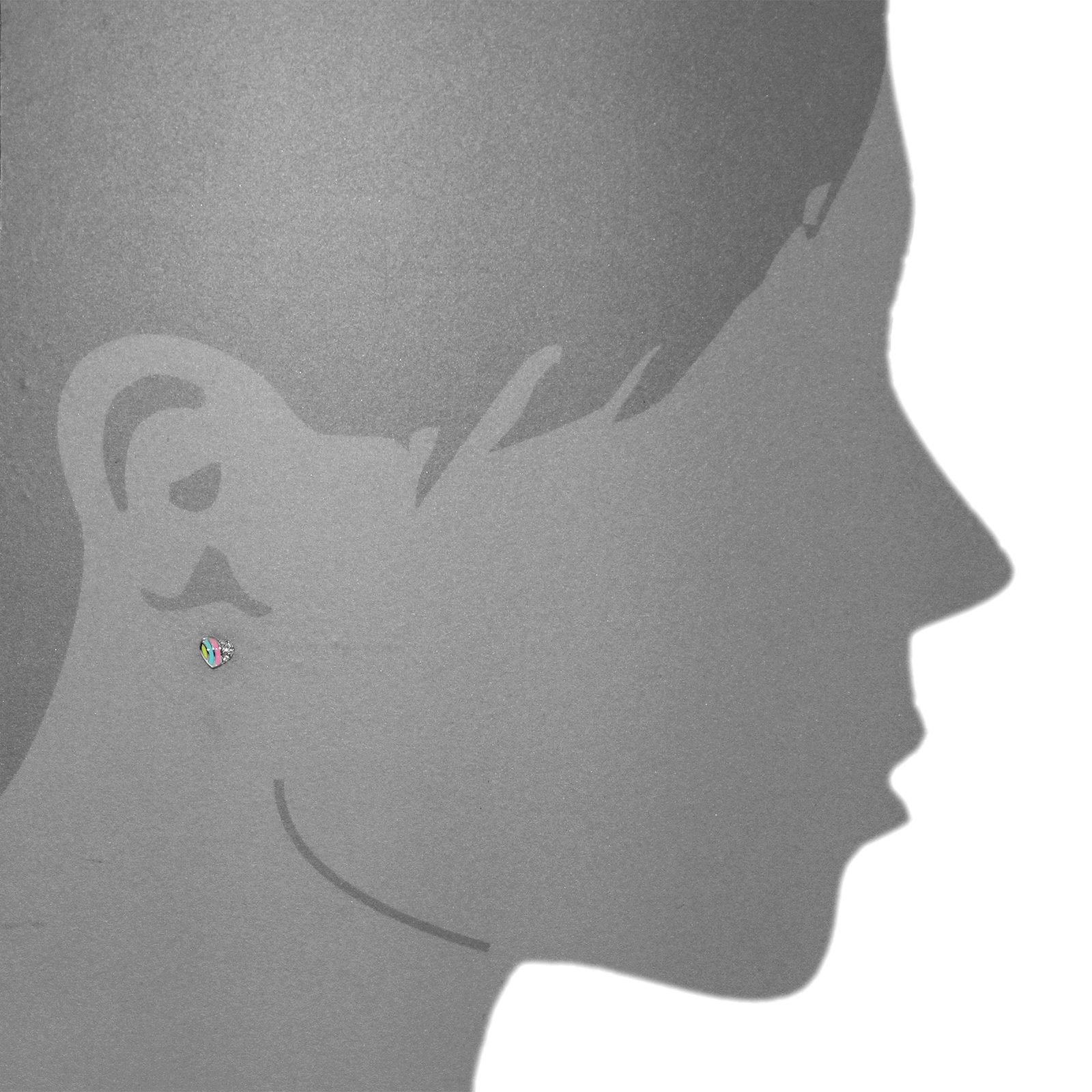 OSTSEE-SCHMUCK Paar Ohrstecker »- kleines Herz - Silber 925/000 - Zirkonia«