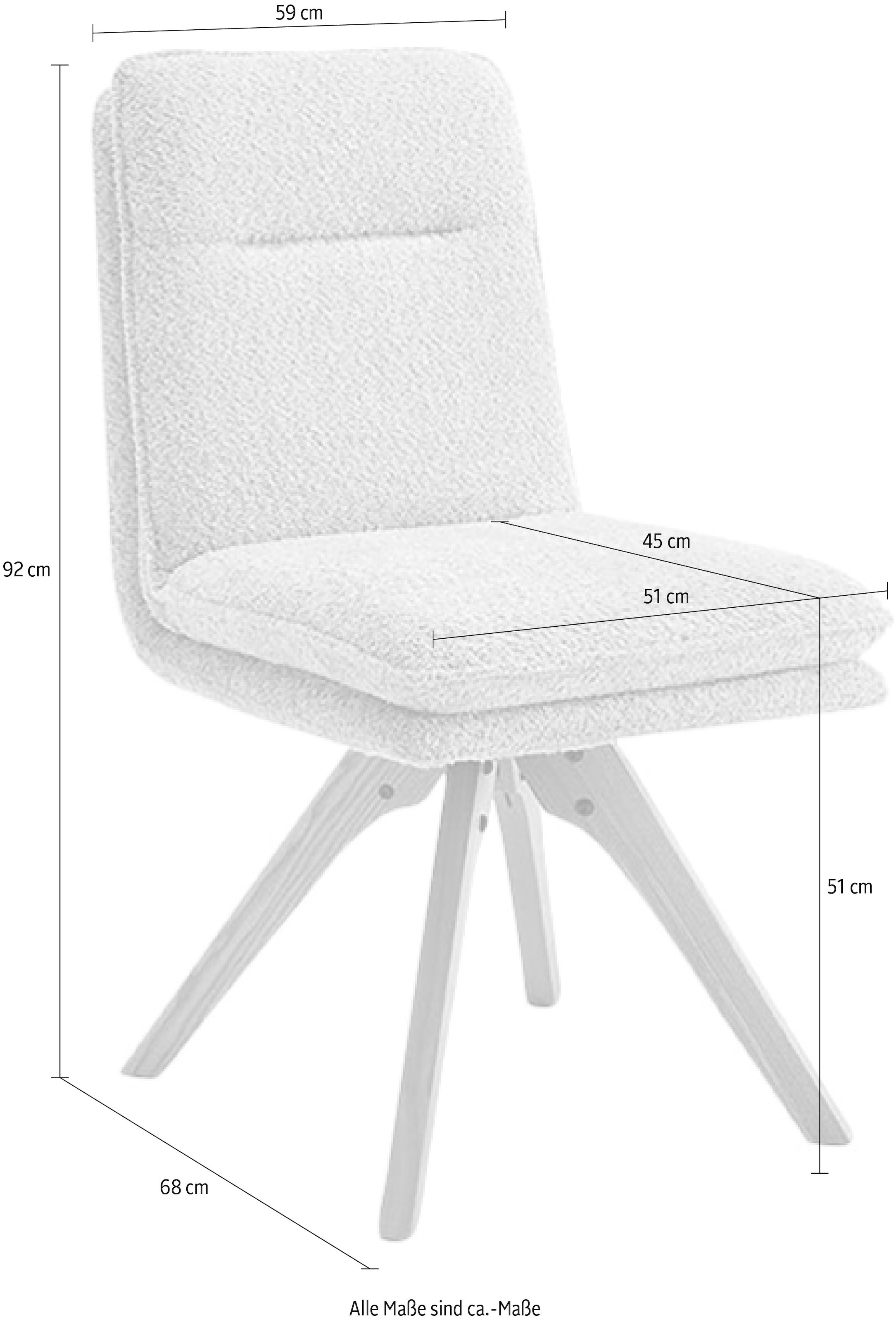 Home affaire Esszimmerstuhl »Valencia«, (Set), 2 St., Boucle, verschiedene Gestelle in Holz oder Metall