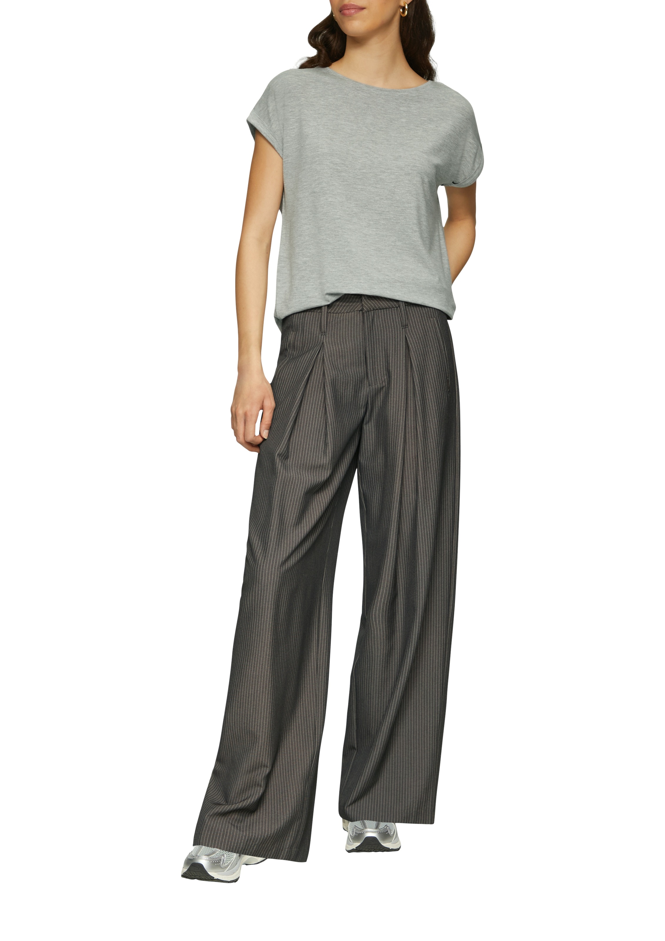 QS Kurzarmshirt mit Ärmelaufschlag