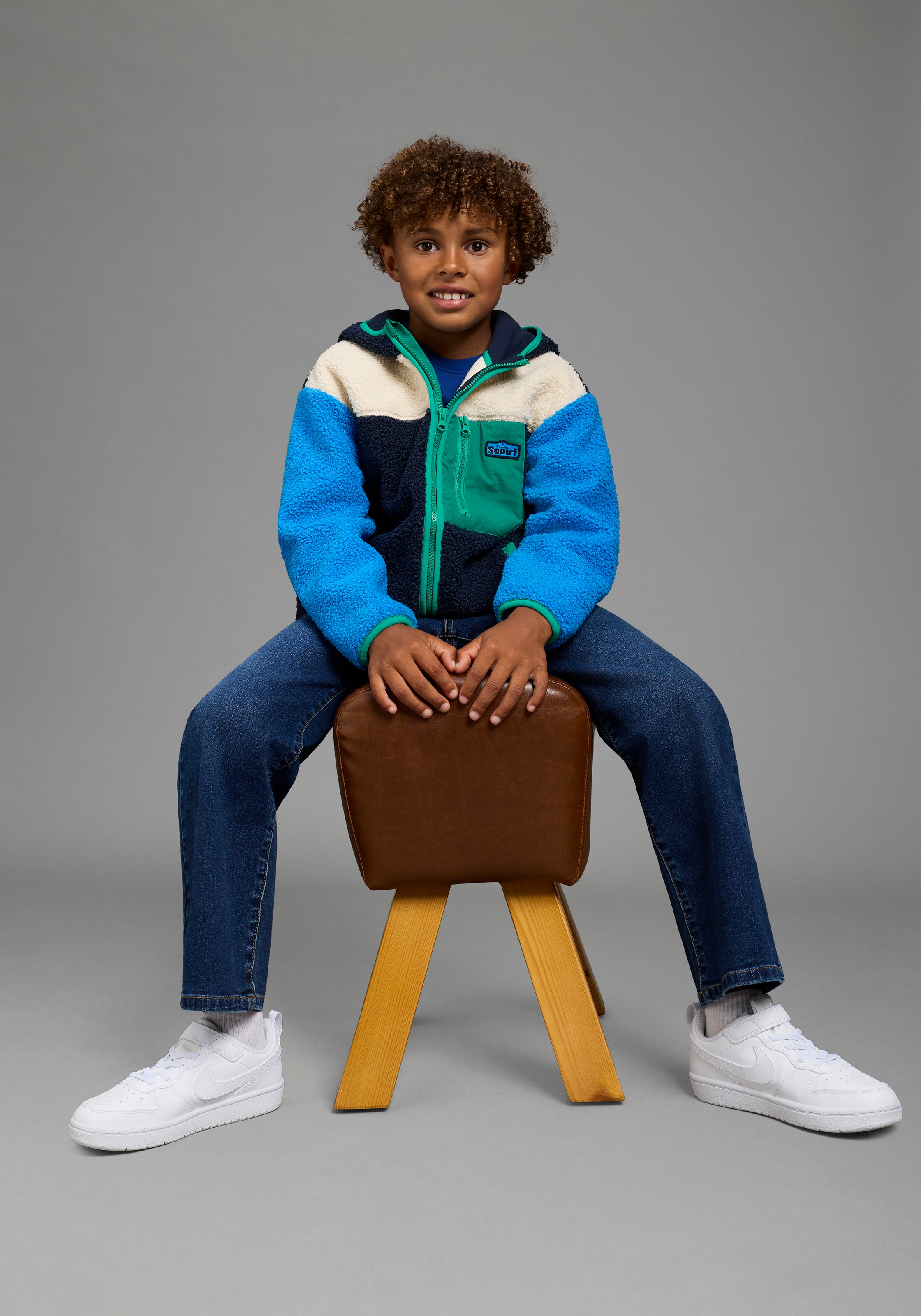 Scout Kapuzensweatjacke »Fleecejacke Colorblocking - NEU von SCOUT« mit Kapuze und Stehkragen, für Jungen, hüftlanger Schnitt