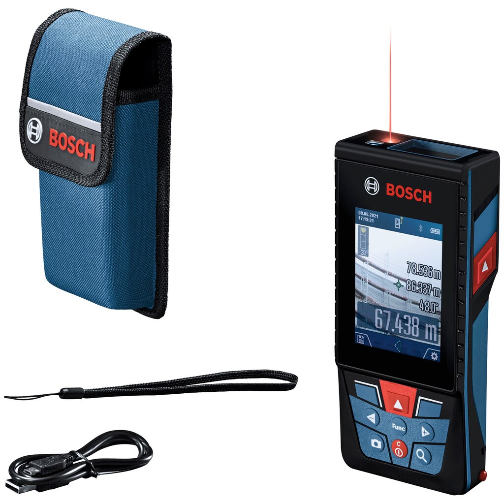 Bosch Professional Entfernungsmesser »GLM 150-27 C«, für raue Baustellenbedingungen, leicht anpassbar