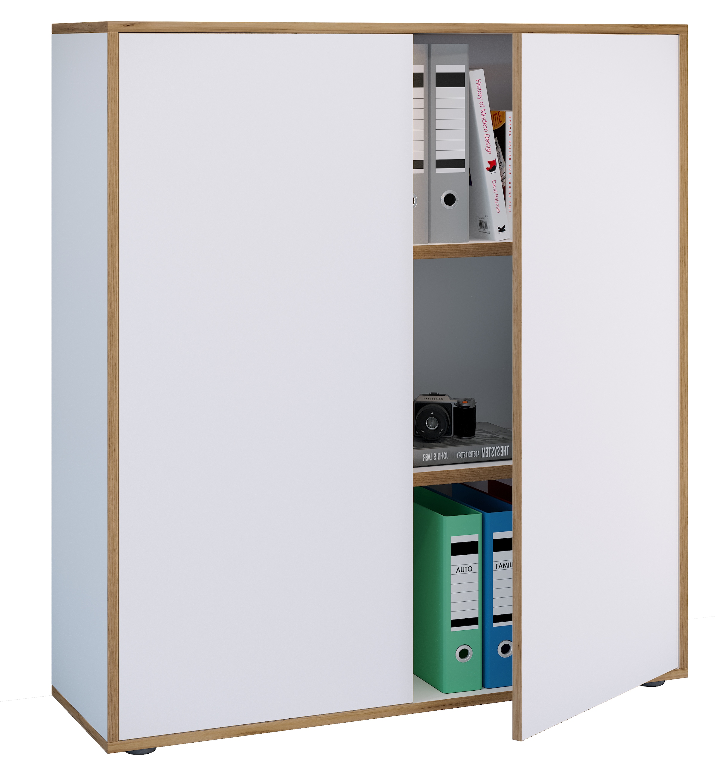 VCM Aktenschrank "Büroschrank Aktenschrank Sideboard Salia 3fach" 1 Stk. tlg.
