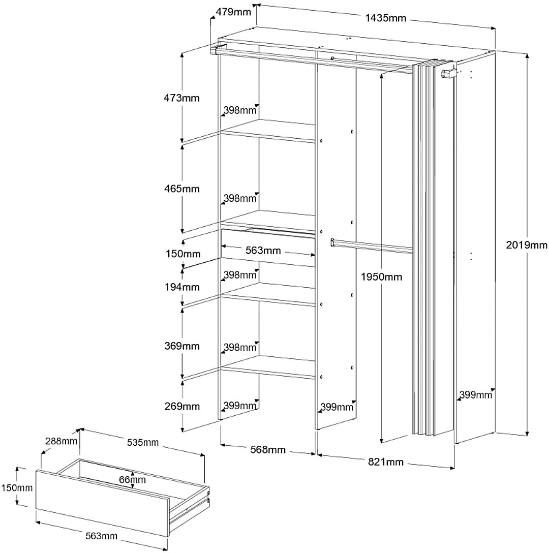 Parisot Mehrzweckschrank »Parisot Bari 1« Packung, 1 Stk. tlg.