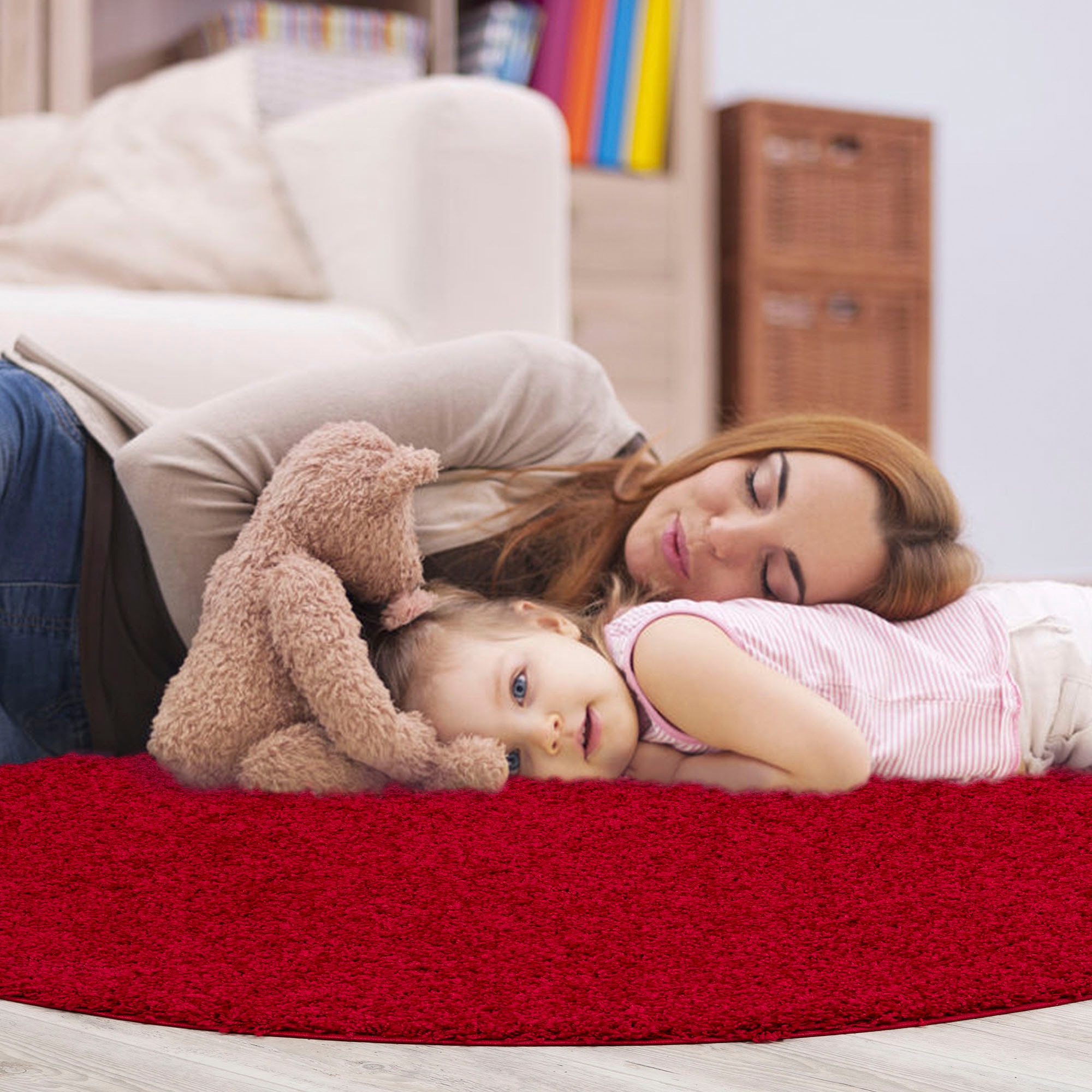 Sanat Hochflor-Teppich »LOCA«, rund, 30 mm Höhe, Wohnzimmer, Langflor, Shaggy, Schlafzimmer
