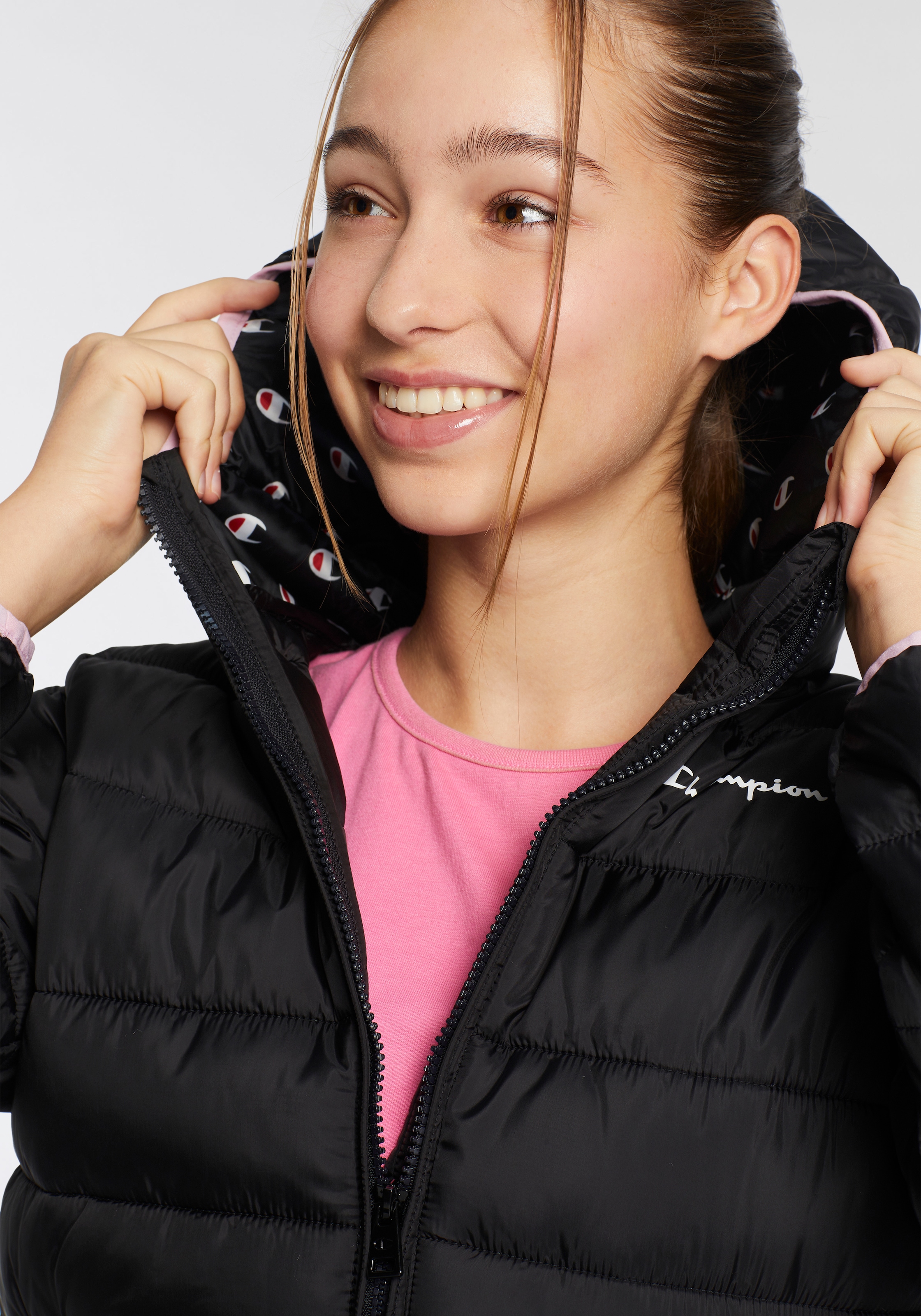 Champion Steppjacke, mit Kapuze, für Kinder