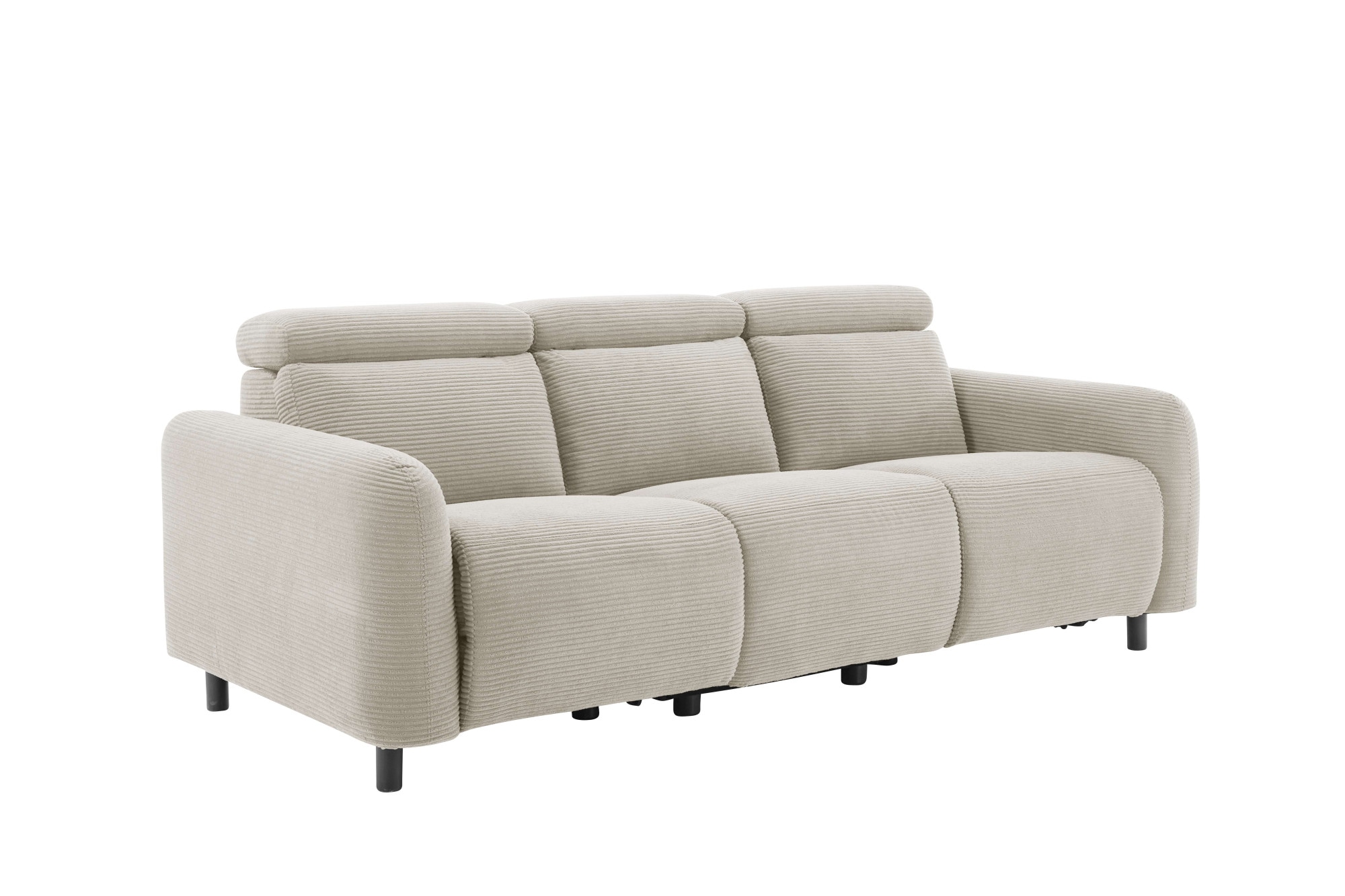 Home affaire 3-Sitzer »SKAANE Struktur-Sofa, 229 cm, manuelle-u. elektrische Relaxfunktion«, Relax-Funktion in 2 Sitzen, Kopfteilverstellung, Federkernpolsterung