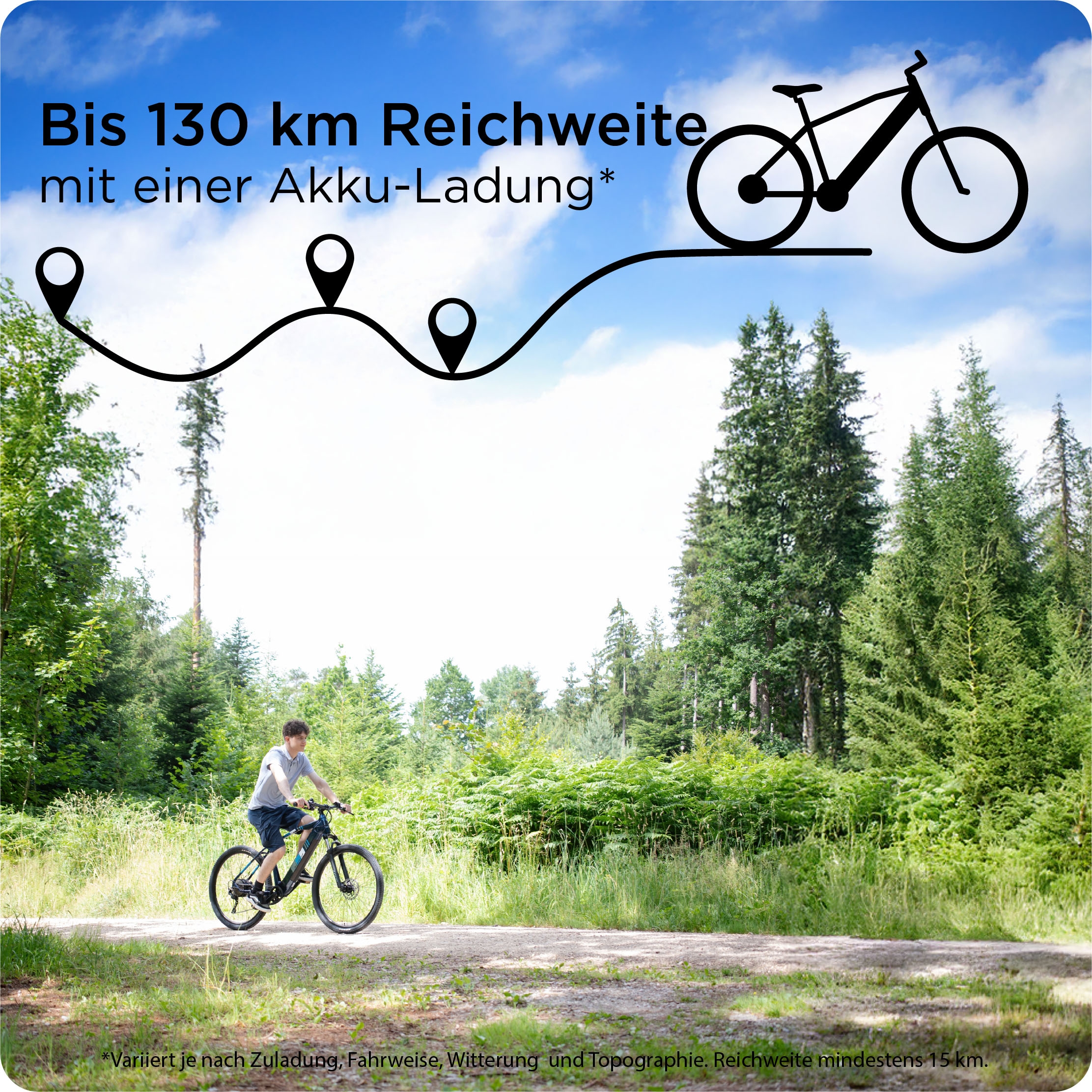Zündapp »Z808« 10 Gang Shimano Deore RD-T6000 Schaltwerk Kettenschaltung Heckmotor 250 W Pedelec, Elektrofahrrad für Damen und Herren, MTB