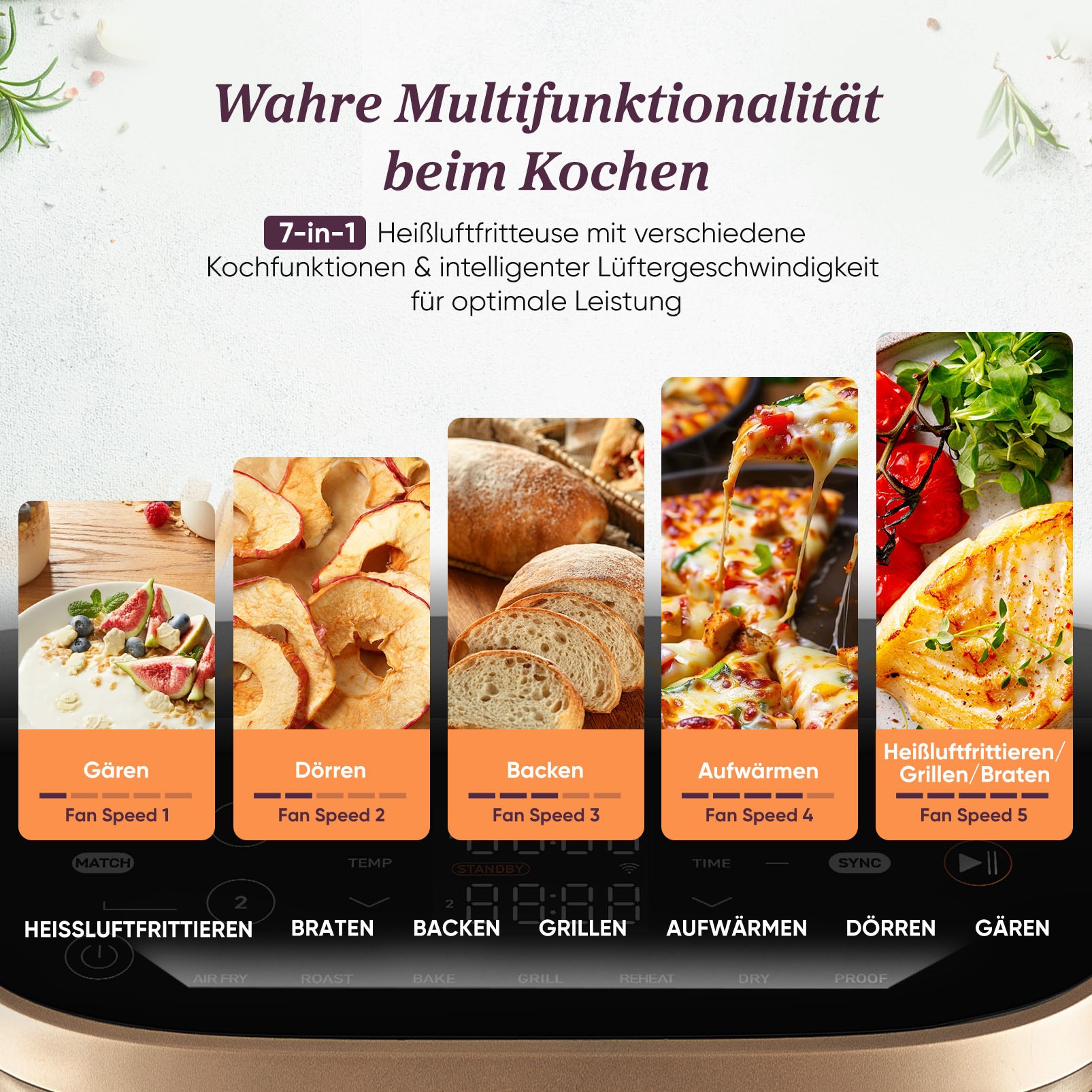 Cosori Heißluftfritteuse »CAF-DC123S-DDER« 2630 W