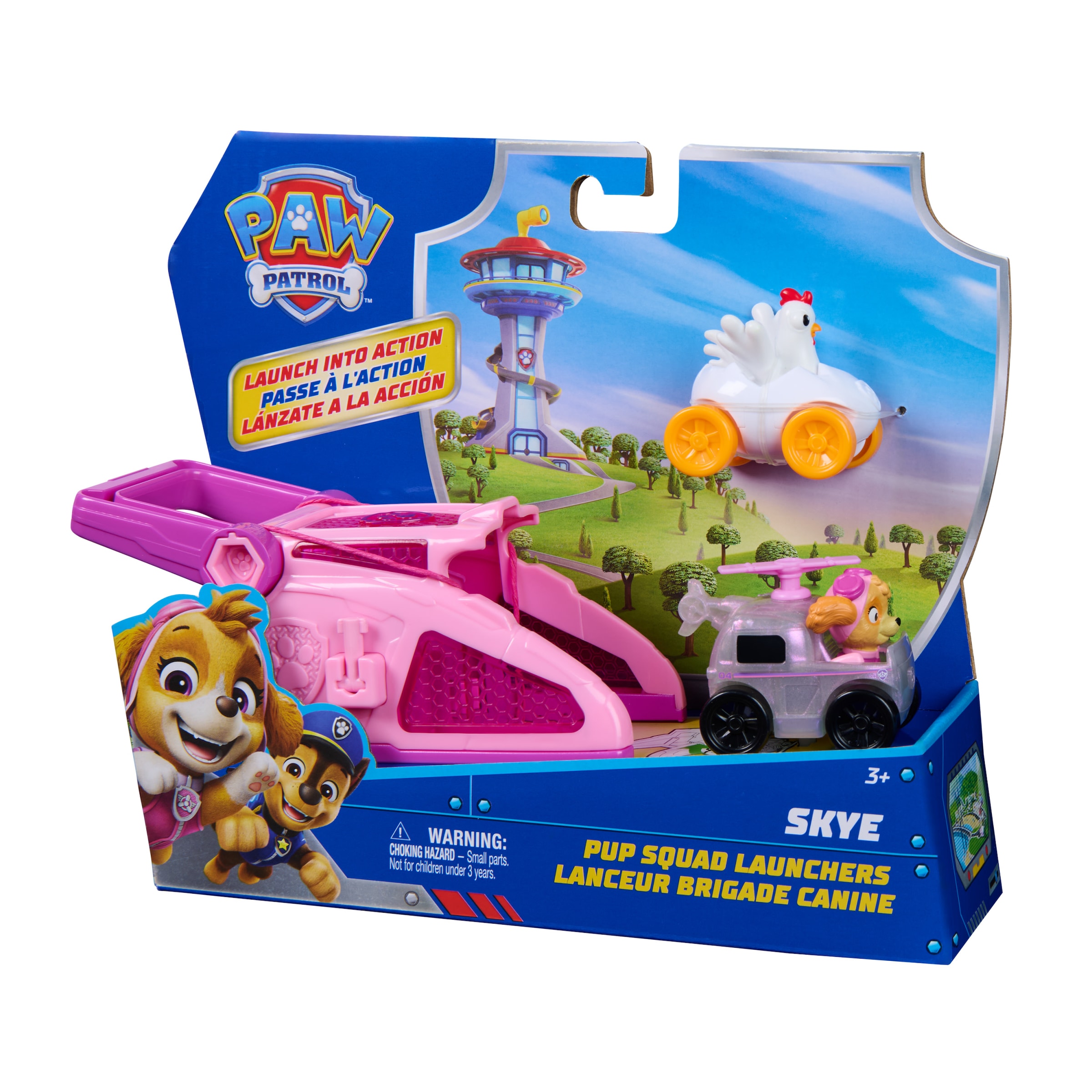Spin Master Spielzeug-Auto »PAW Patrol – Pup Squad Launcher mit Skye & Henrietta Fahrzeugen«