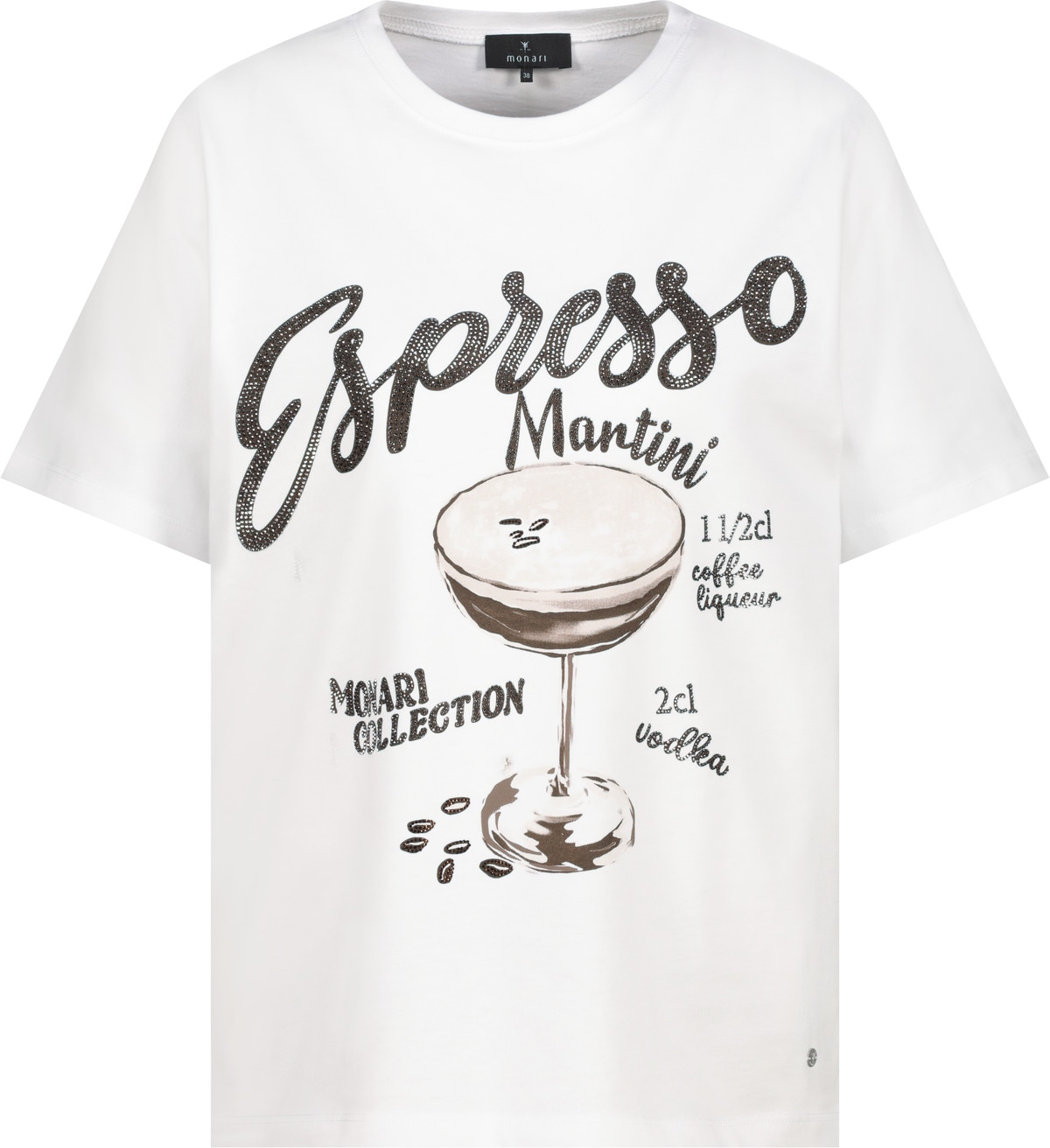 Monari Rundhalsshirt »Shirt Espresso« mit Frontprint