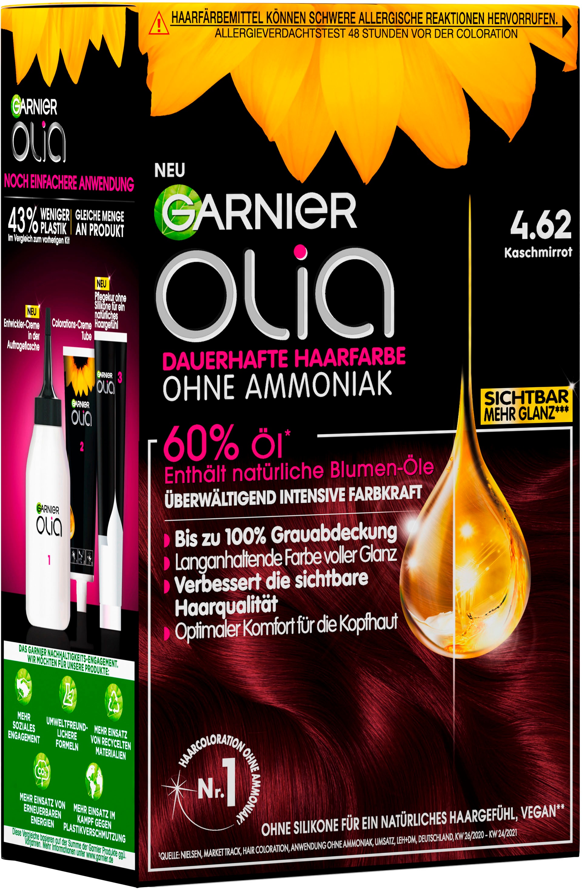 GARNIER Coloration »Garnier Olia dauerhafte Haarfarbe« mit pflegender Formel