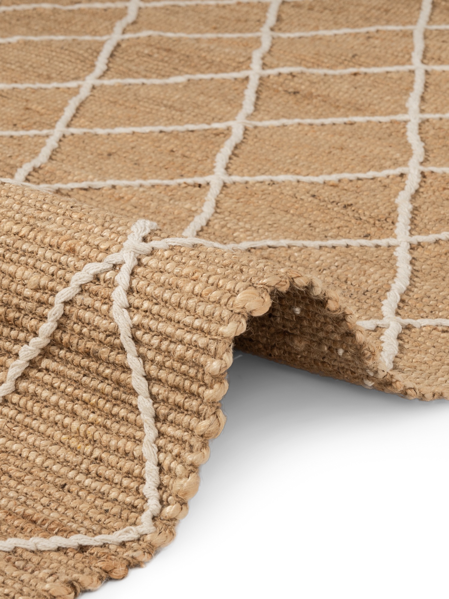 HANSE Home Teppich »Kunu Juteteppich«, rechteckig, 10 mm Höhe, Naturfasern, Jute mit Baumwolle, Wohnzimmer, Diele, Flur, Boho, Skandi
