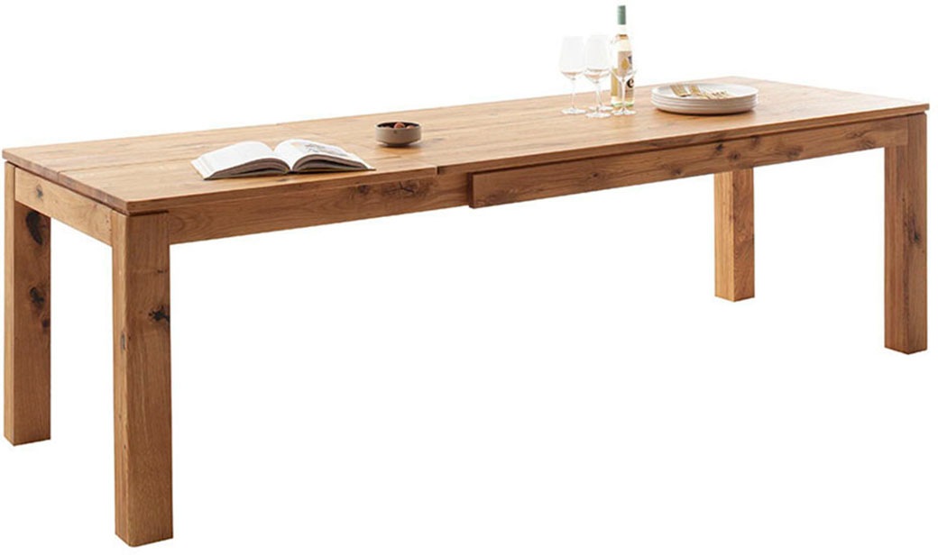 MCA furniture Esstisch »ETNA 4-Fuß Tisch«, (Einzelstück), Massivholz,durchgehende Lamelle,Stollenfuß 10x10cm,Tischplatte 2,5cm