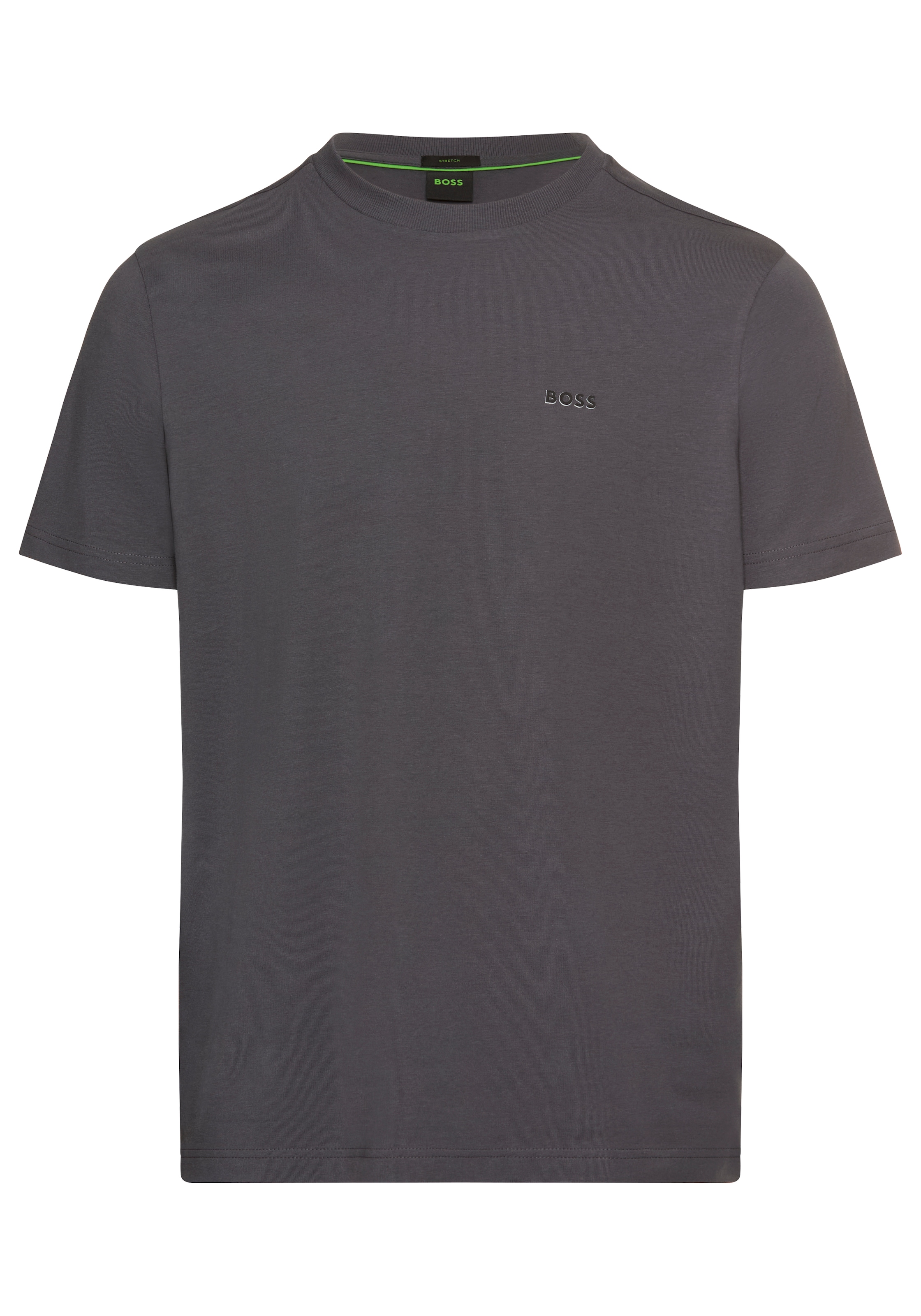 BOSS GREEN Rundhalsshirt »Tee«, mit gummiertem Kontrast-Logo