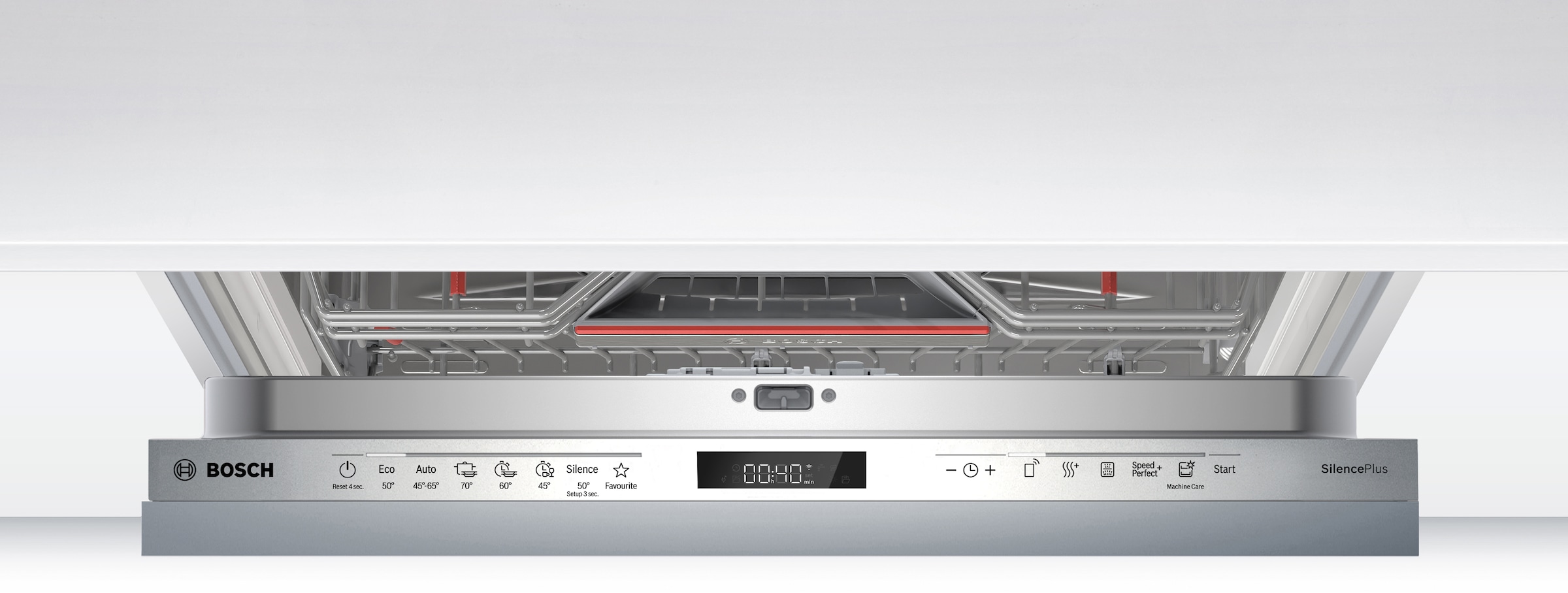 BOSCH vollintegrierbarer Geschirrspüler Serie 6 »SMD6ECX21E« 14 tlg. Maßgedecke Automatische Türöffnung für Effizienz, flexible Körbe & Schubladen