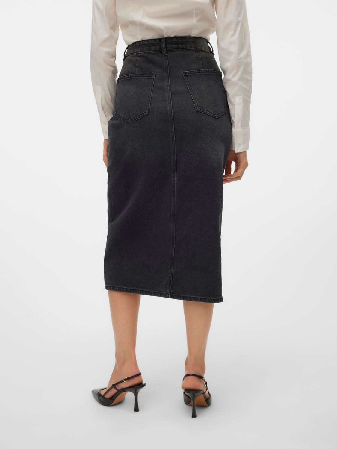 Vero Moda Maxirock »VMVERI HR CALF DENIM SKIRT GA NOOS«