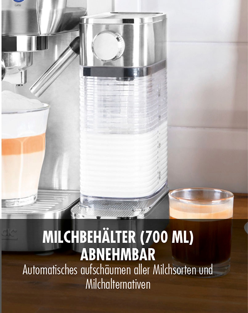 Gastroback Espressomaschine »42722 DESIGN ESPRESSO PICCOLO PRO M« mit integriertem, automatischem Milchaufschäumer