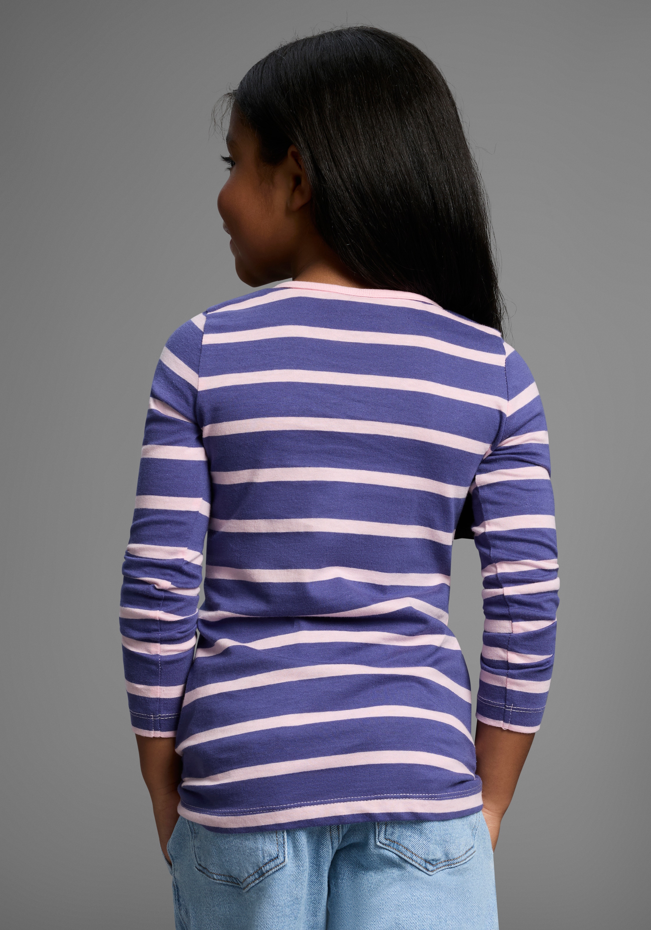 KIDSWORLD Langarmshirt »für kleine Mädchen«, (2 tlg., 2er-Pack), Langarm, lässige Passform