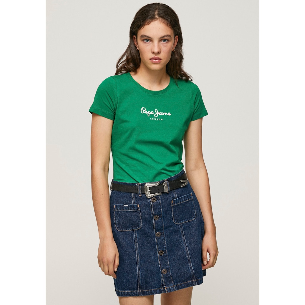 Pepe Jeans T-Shirt »VIOLETTE« in figurbetonter Passform und in schlichter unifarbener Optik