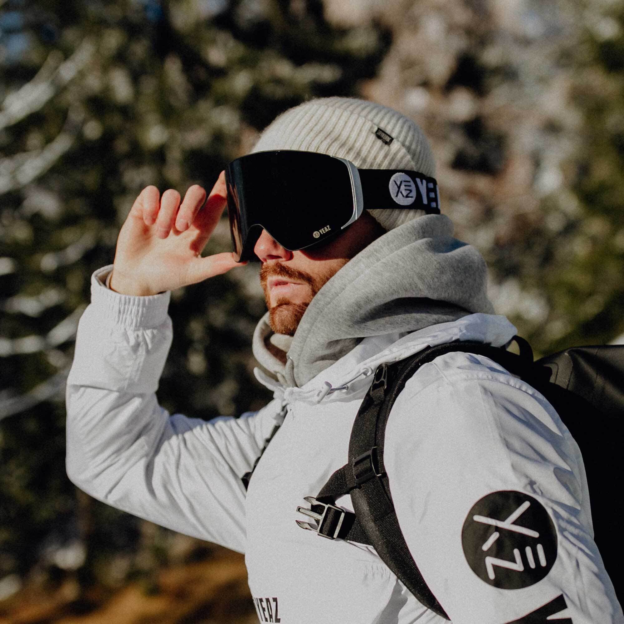YEAZ Snowboardbrille »Magnet-Ski-Snowboardbrille schwarz/silber APEX«
