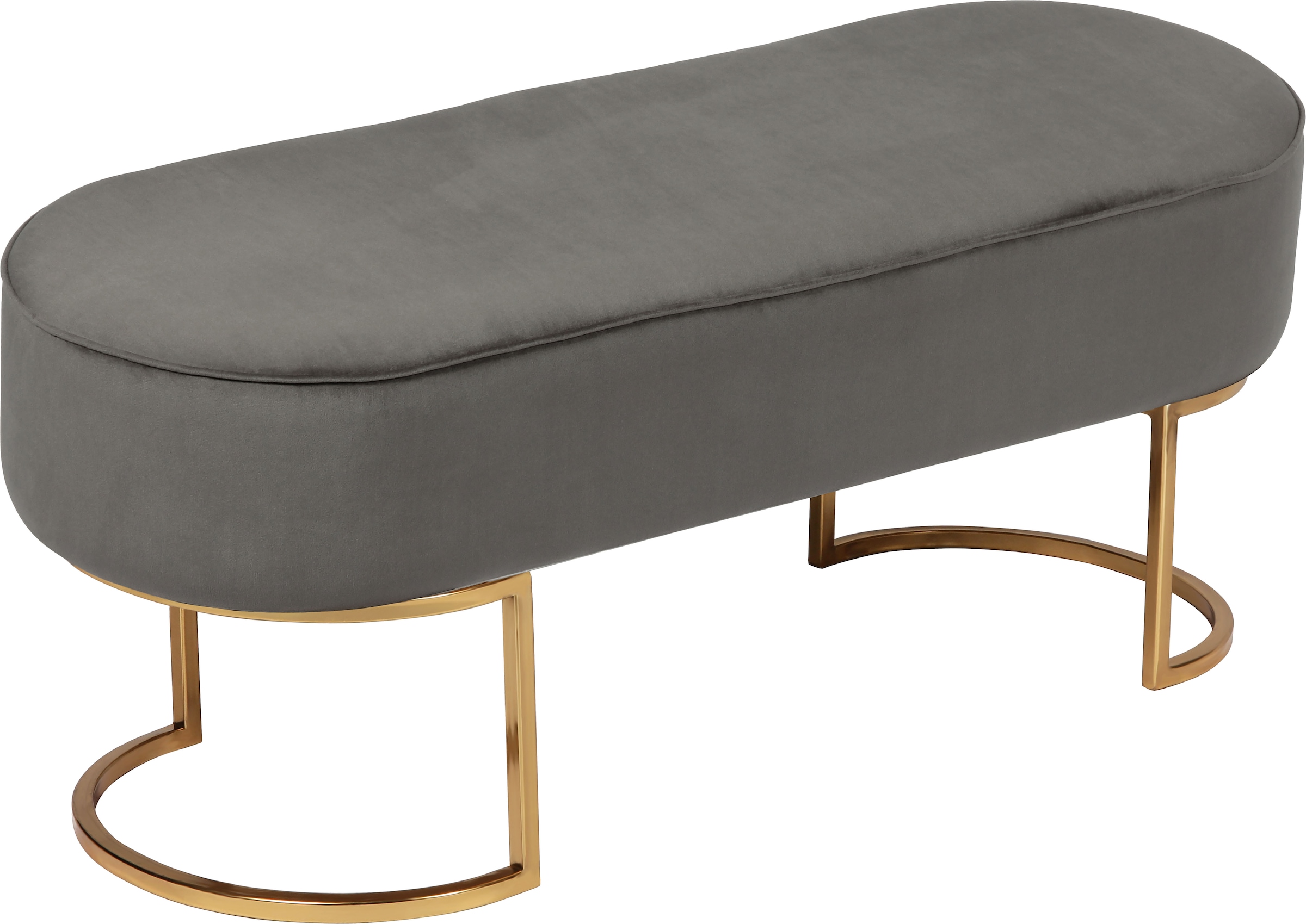 Kayoom Sitzbank »Pera 225, Edler Touch durch goldenes Gestell, Gemütliche Polsterung«, (1 St.), edles Design, bequem, samtweich, Dekorativ, Gemütliche Polsterung