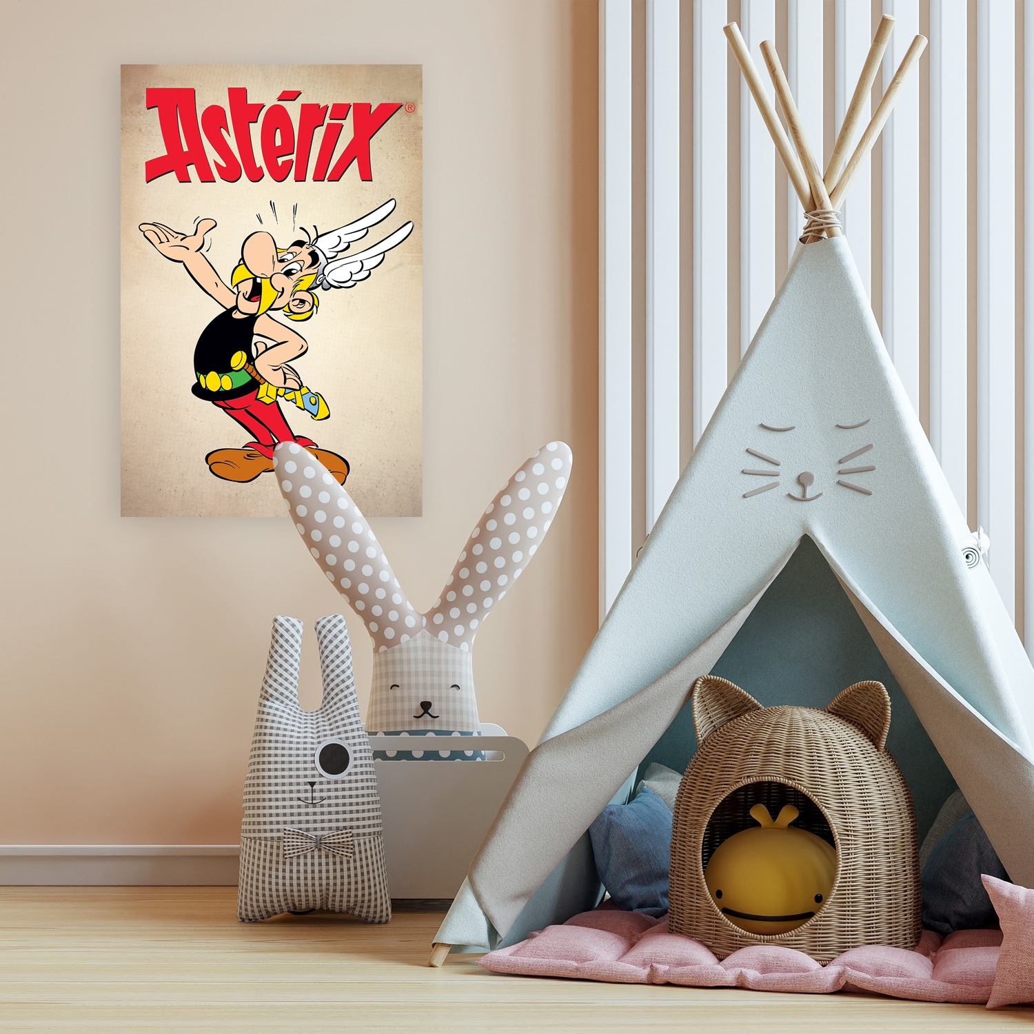 LuckyLinde Leinwandbild »Asterix«, Cartoon-Comic-Fantasy-Figuren-Film-Filmfiguren, (1 St.), Canvasbild Wanddeko Bild zum Film "Kampf der Häuptlinge"