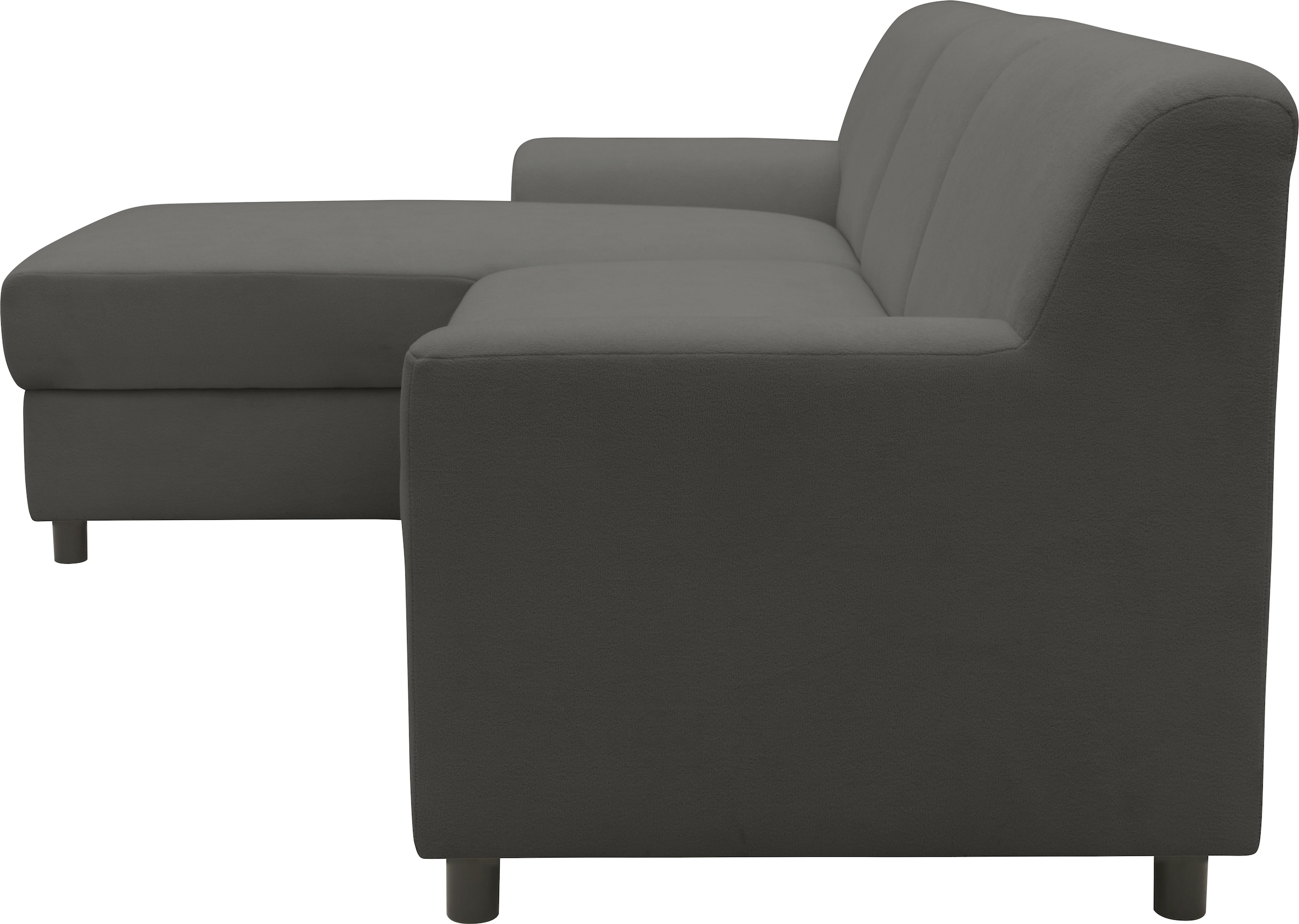 DOMO collection Ecksofa »Turah 2, Cord oder Luxus-Microfaser, mit Federkern, mit Bettfunktion« B/T: 241/146 cm, inkl. Zierkissen, Schlafsofa, Unser Dauertiefpreis