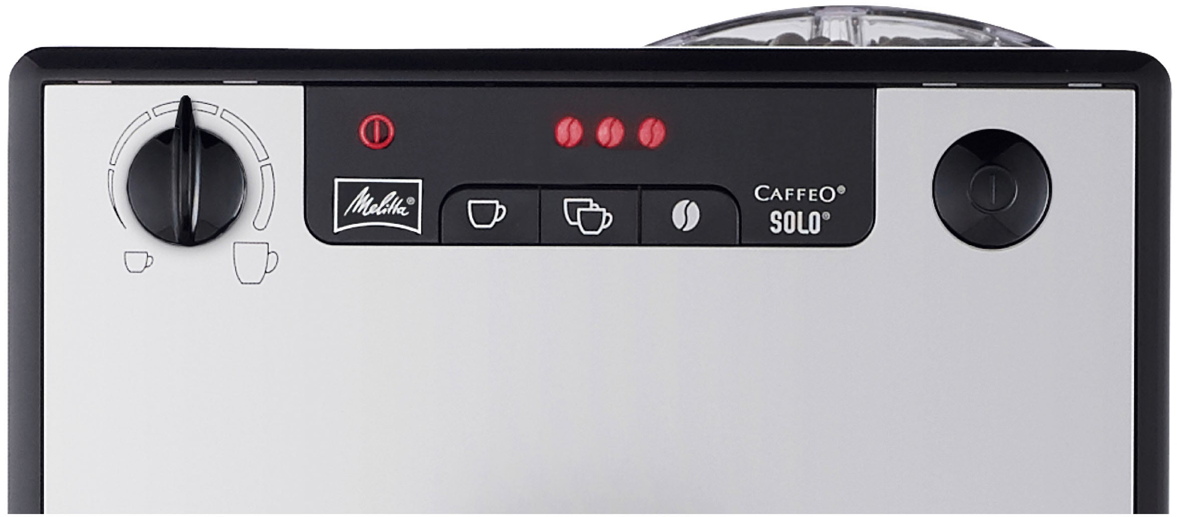 Melitta Kaffeevollautomat »Solo® 950-666, Pure Silver«, aromatischer Kaffee & Espresso bei nur 20 cm Breite