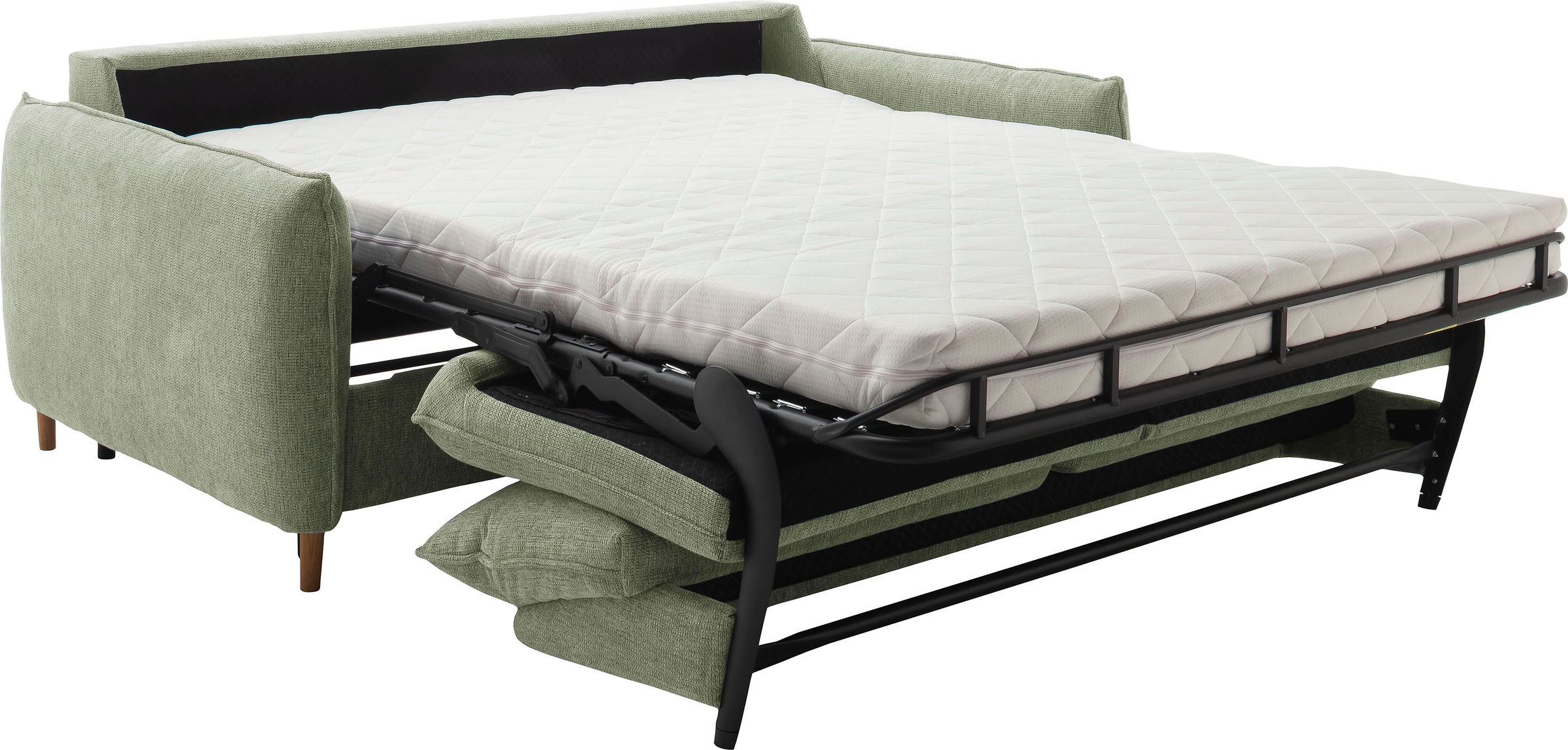 Places of Style Schlafsofa »Bacoli für Dauerschläfer geeignet durch hochwertigen Faltbeschlag«, in 3 Breiten und 3 Matratzenausführungen, belastbar 200 bis 270 kg