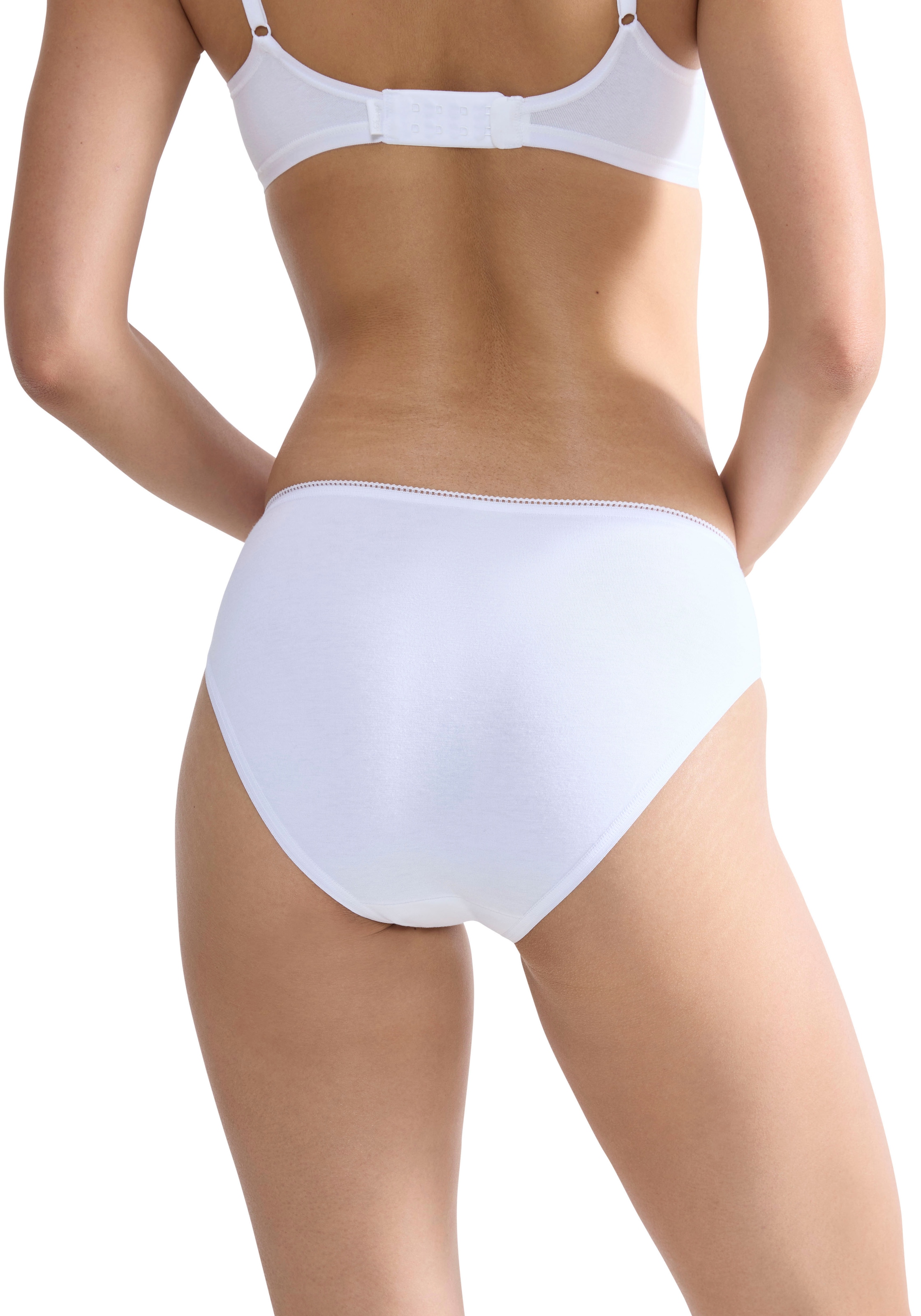 sloggi Taillenslip »24/7 Cotton« 3er Pack,  elastischer Bund mit Spitze, flache Nähte, Baumwollmischung, weich