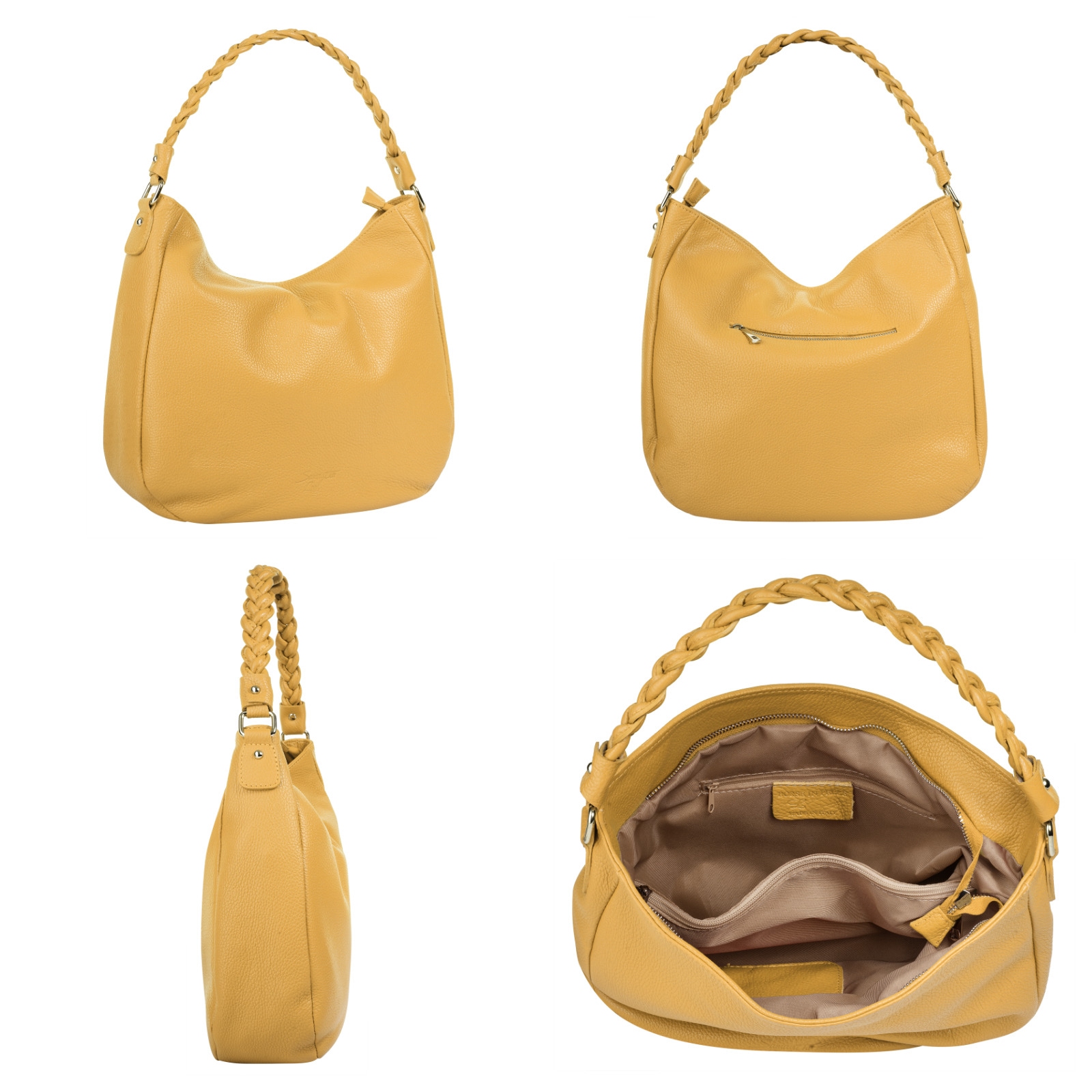 Samantha Look Henkeltasche, echt Leder, Made in Italy