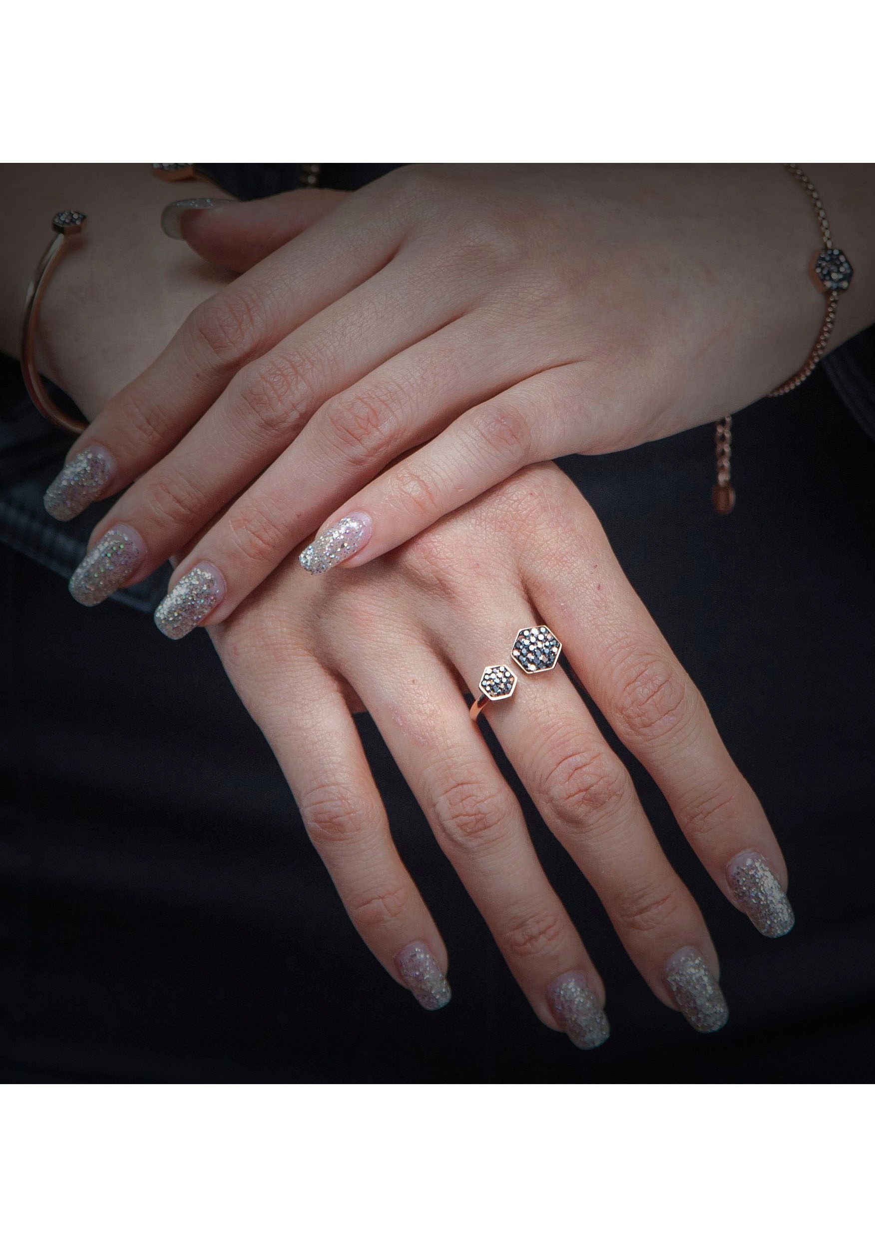 Kingka Fingerring »GLAMOUR Brillo, SR6222RMS1,2,3,4«, mit Markasit, Zirkonia (synth.)