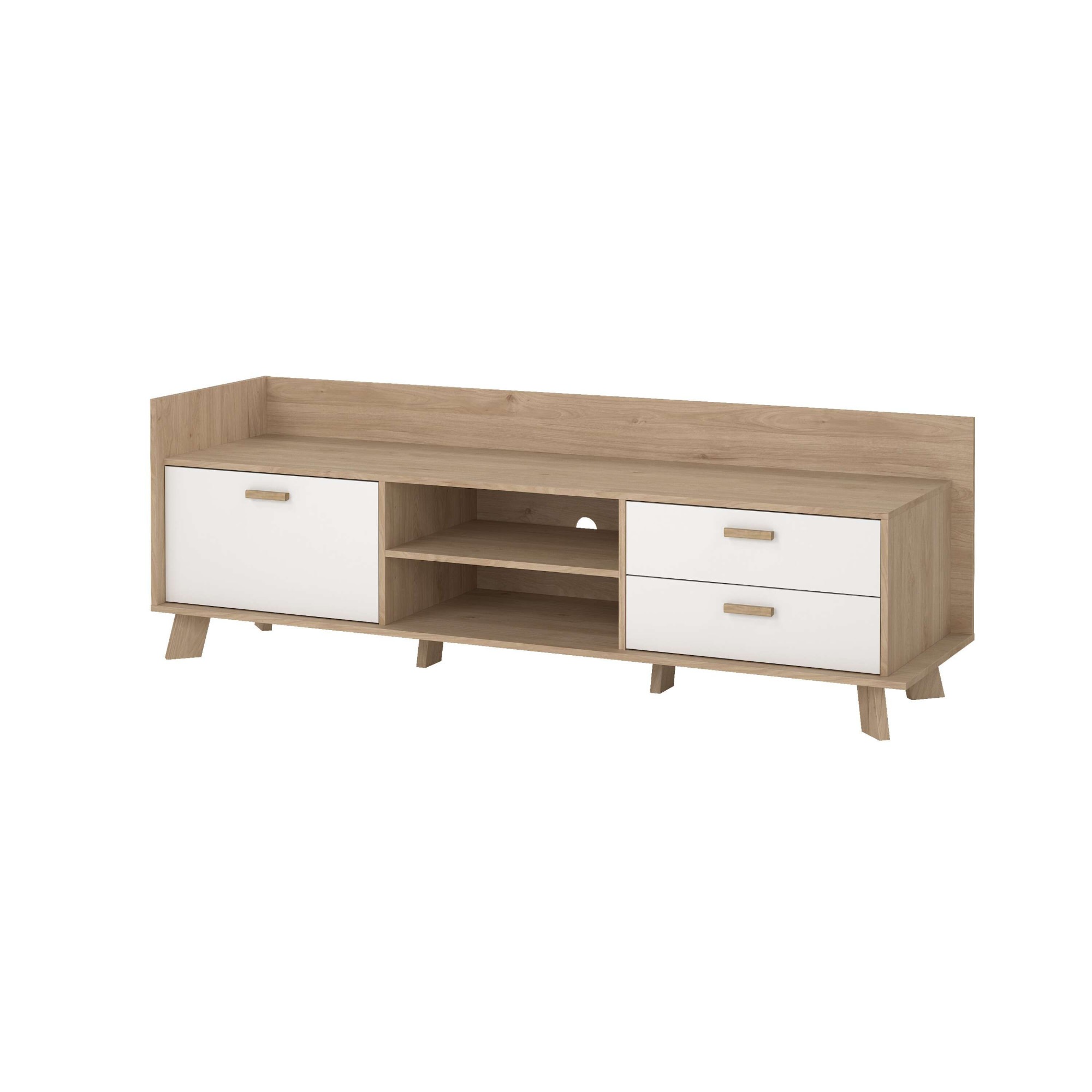 andas Lowboard »Ikast TV-Möbel, Sideboard, TV-Unit, Fernsehschrank, TV-Element«, TV-Kommode, 1 Tür, 2 Schubladen, Breite 182 cm, Höhe 61,6 cm