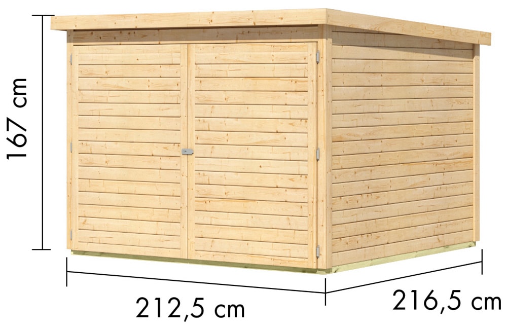 Karibu Fahrradbox »Fahrradgarage 4« in verschiedenen Farben, BxTxH: 212,5x216,5x167 cm
