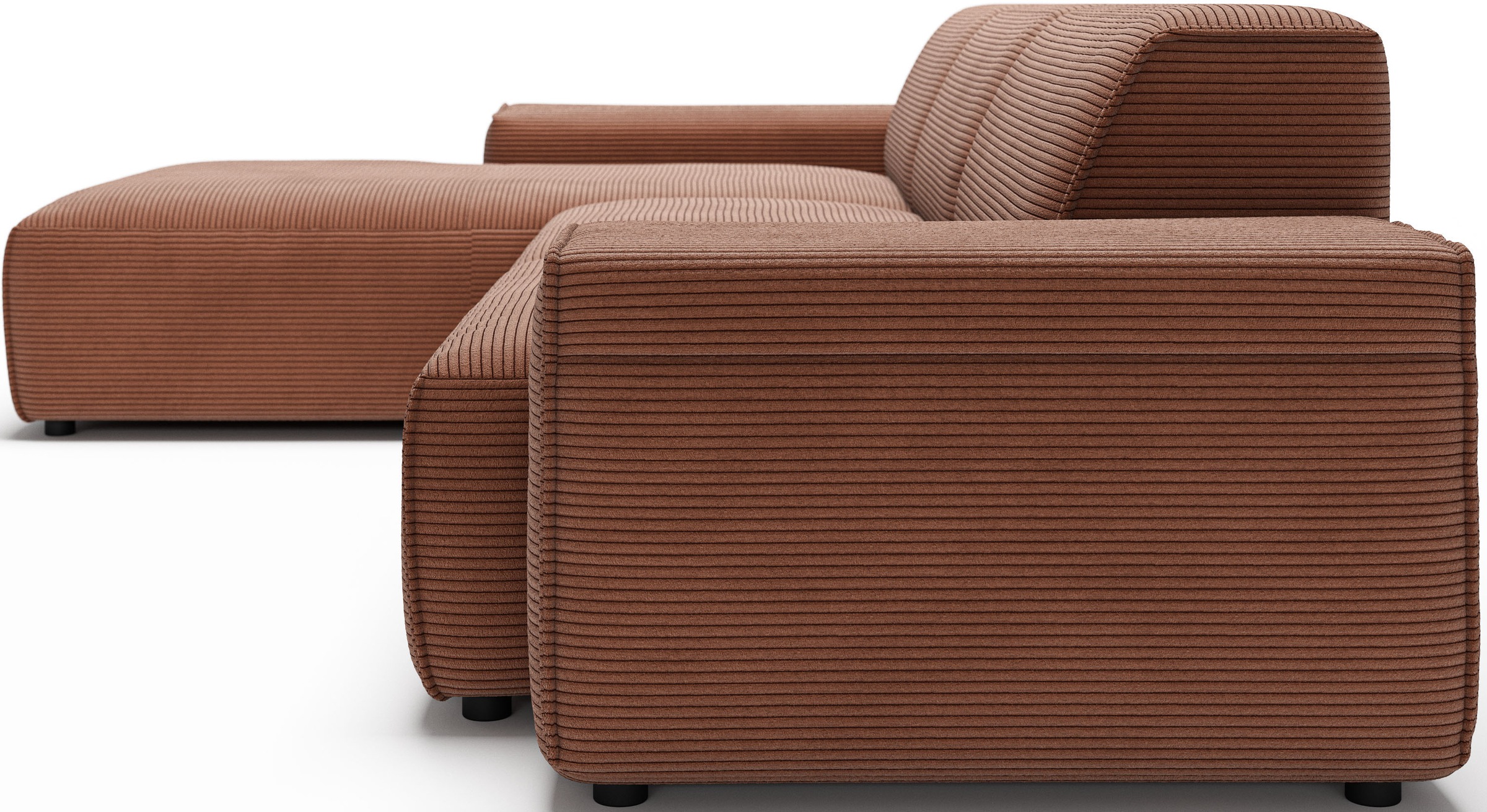 andas Ecksofa »Glimminge auch in Breitcord, Feincord, Bouclé + Easy care-Bezug«, L-Form, Breite 294, Zierkissen