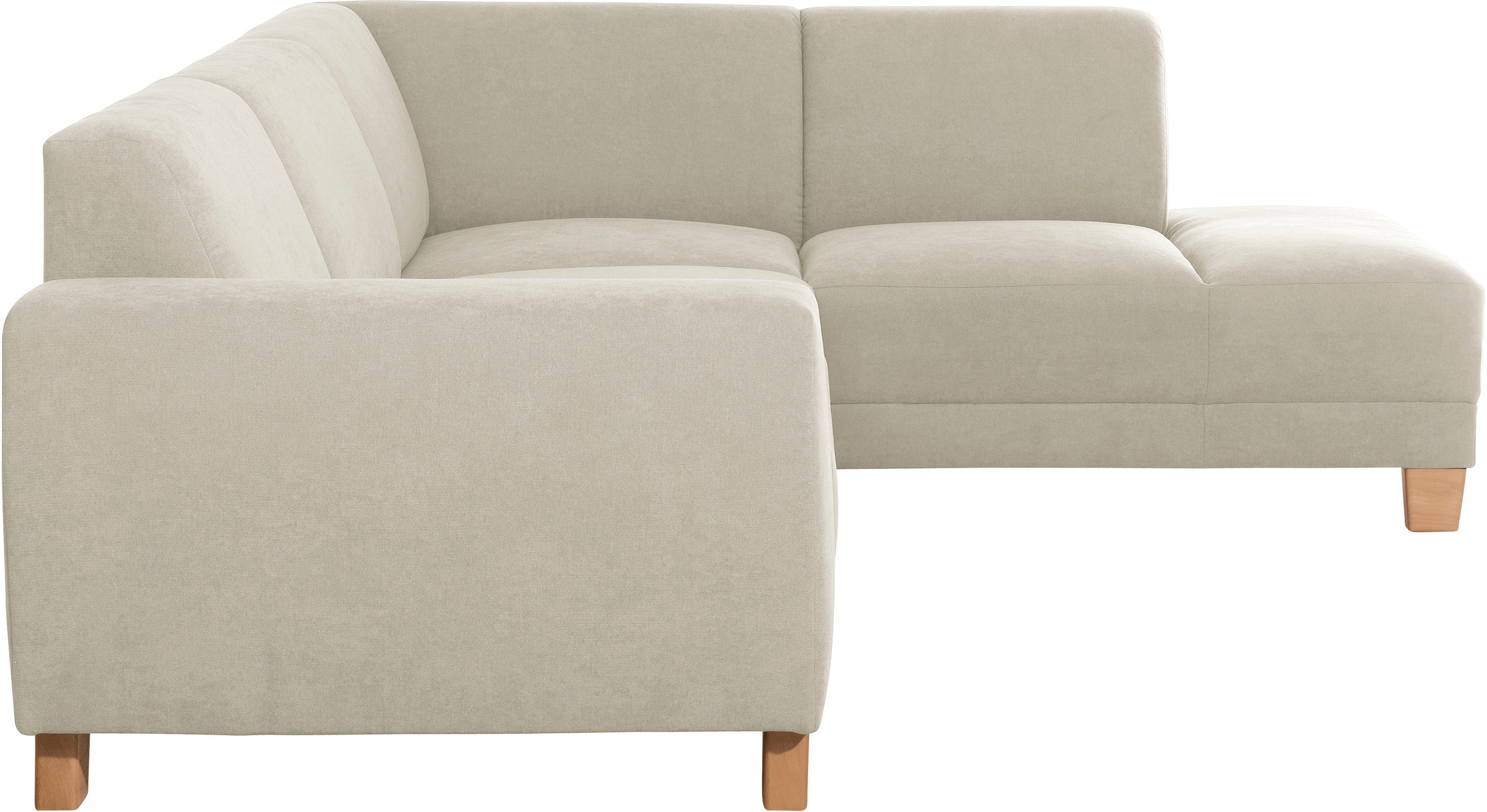 Max Winzer® Ecksofa »Blackpool modern, mittlere Sitzhärte mit hochwertiger Schaumpolsterung«, Lounge-Charakter durch niedrigen, leicht gewölbten Rücken