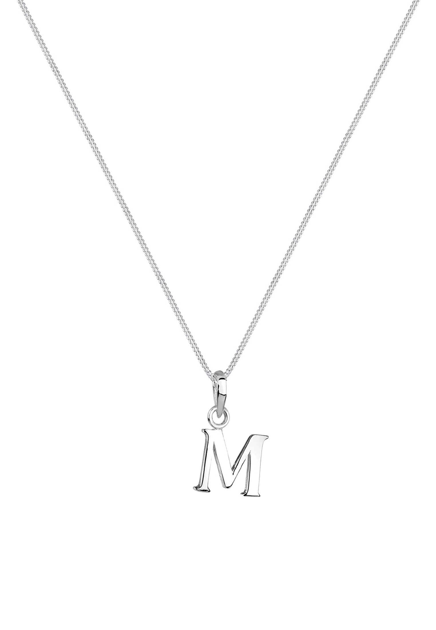 Elli Kette mit Anhänger »Halskette Buchstabe M 925 Sterling Silber«