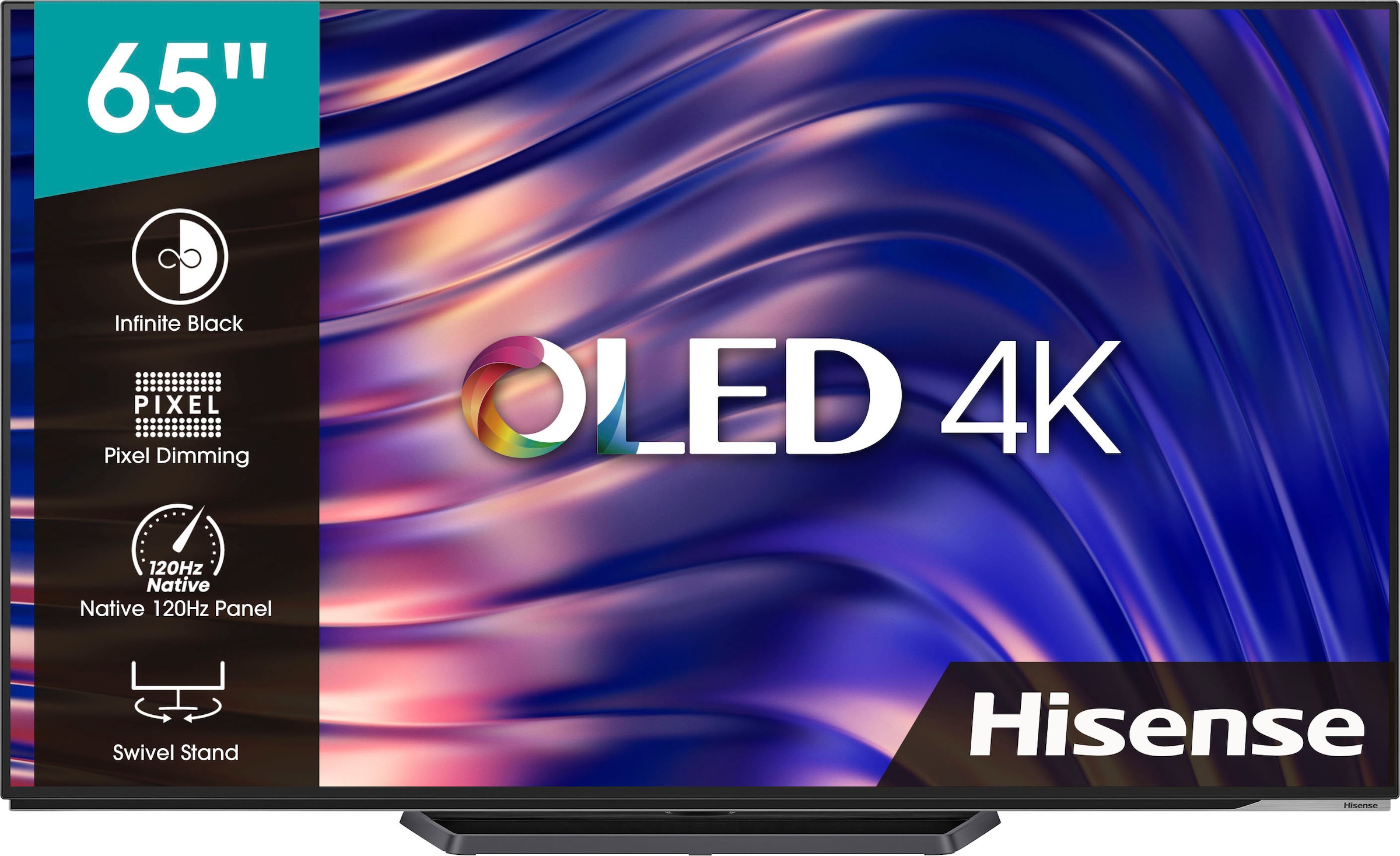 Hisense OLED-Fernseher »65A85H«, 164 cm/65 Zoll, 4K Ultra HD, Smart-TV,  120Hz, HDMI 2.1, Dolby Vision IQ, Dolby Atmos, Sprachassistenten ➥ 3 Jahre  XXL Garantie | UNIVERSAL