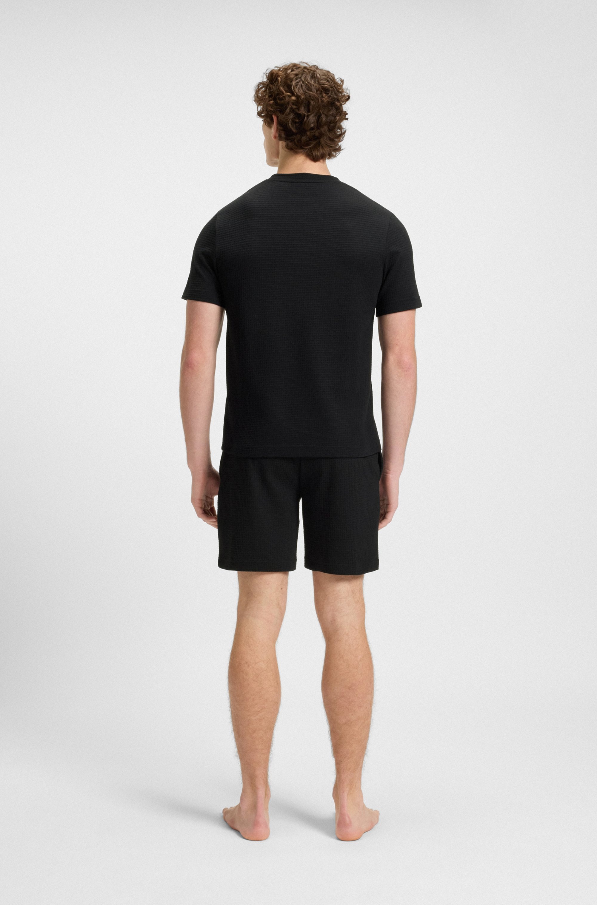 HUGO Underwear T-Shirt »,Austin T-Shirt«, Waffelstruktur und Logo-Stickerei