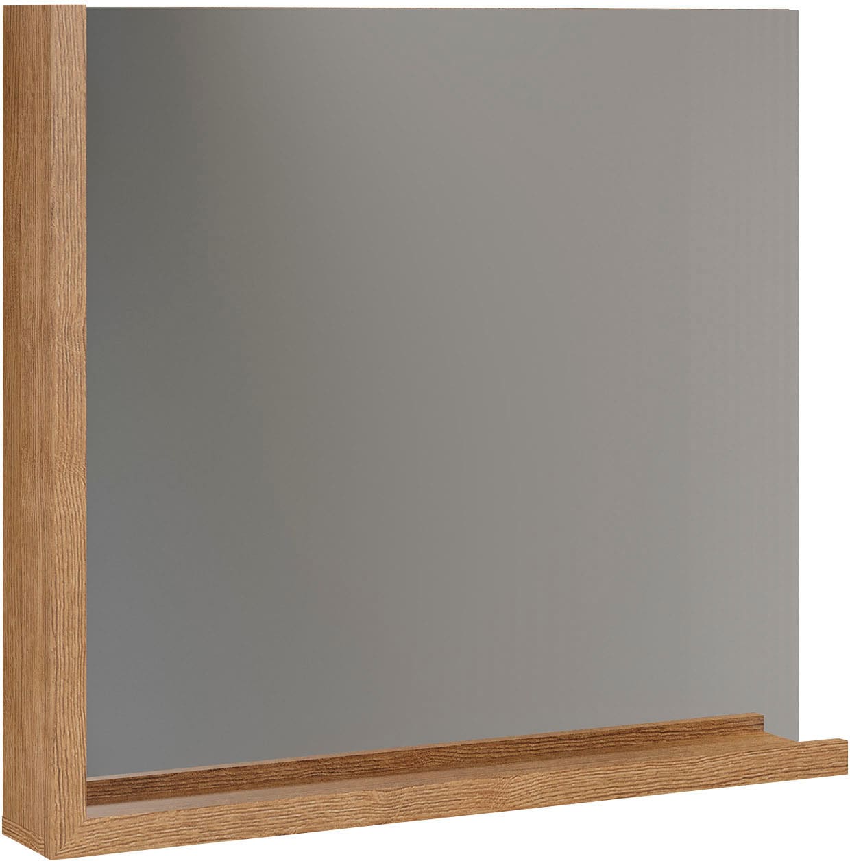 INOSIGN Spiegel »Premont«, (1 St.), Rahmen und Ablagefläche in Holzoptik, B/H ca.: 80/72 cm