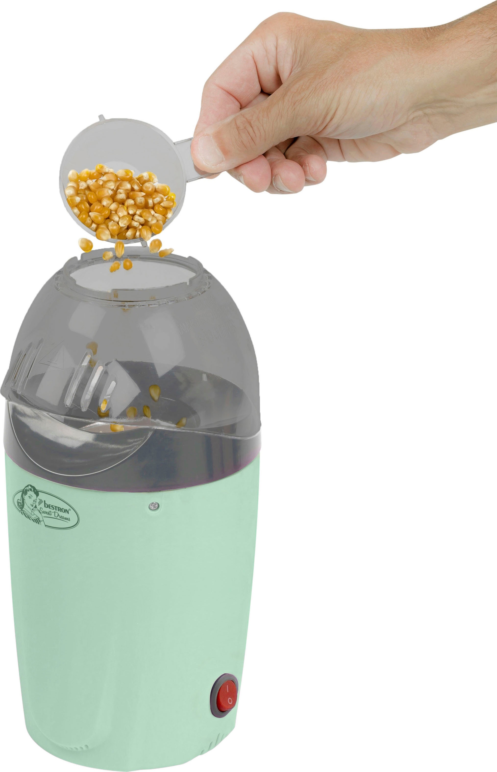 bestron Popcornmaschine »APC1007M«, in 2 Zubereitung mit Min., 3 fettfreie fertig XXL Heißluft, Garantie Jahren