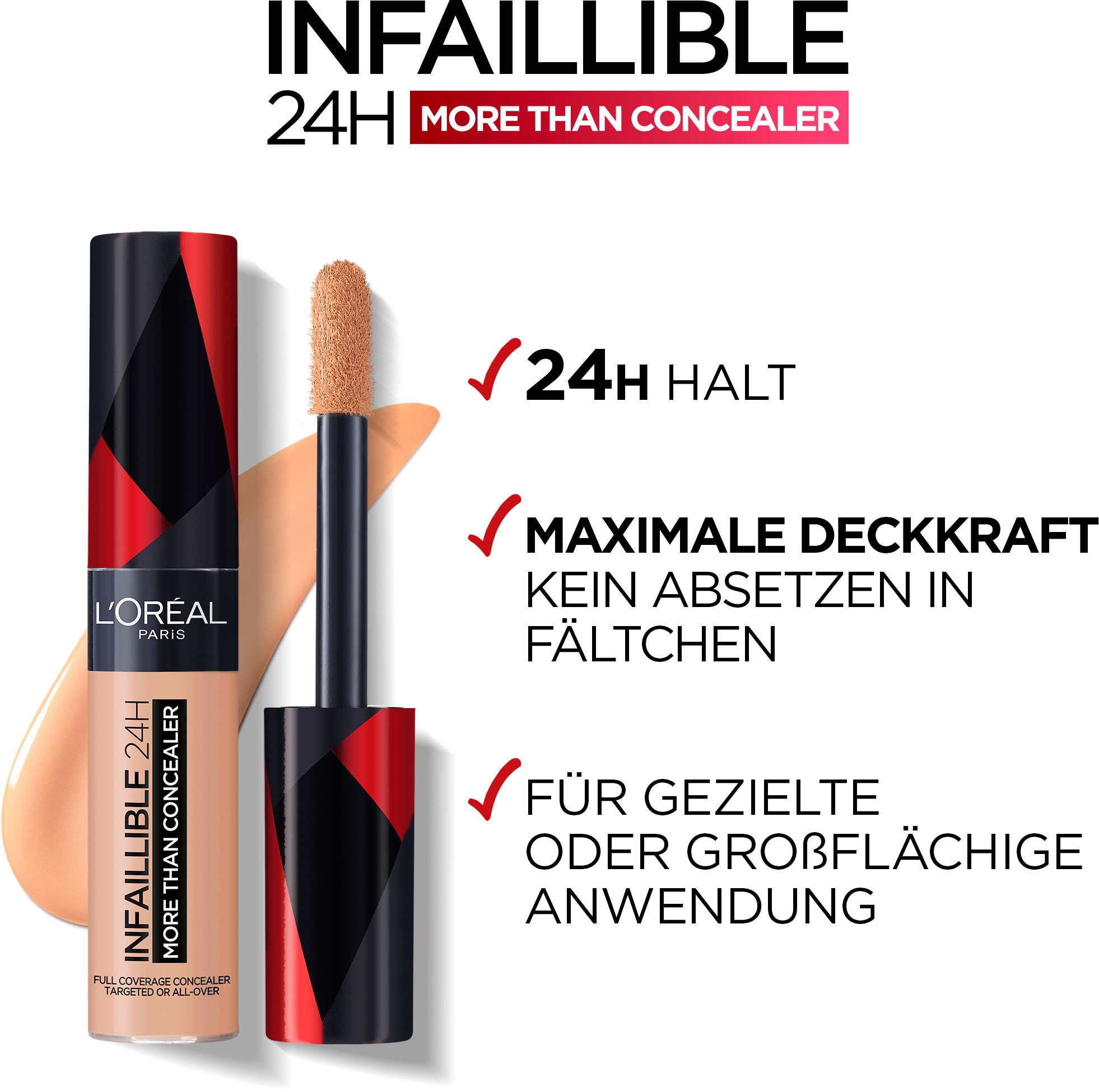 L'ORÉAL PARIS Concealer »Infaillible More Than Concealer« mit hoher Deckkraft