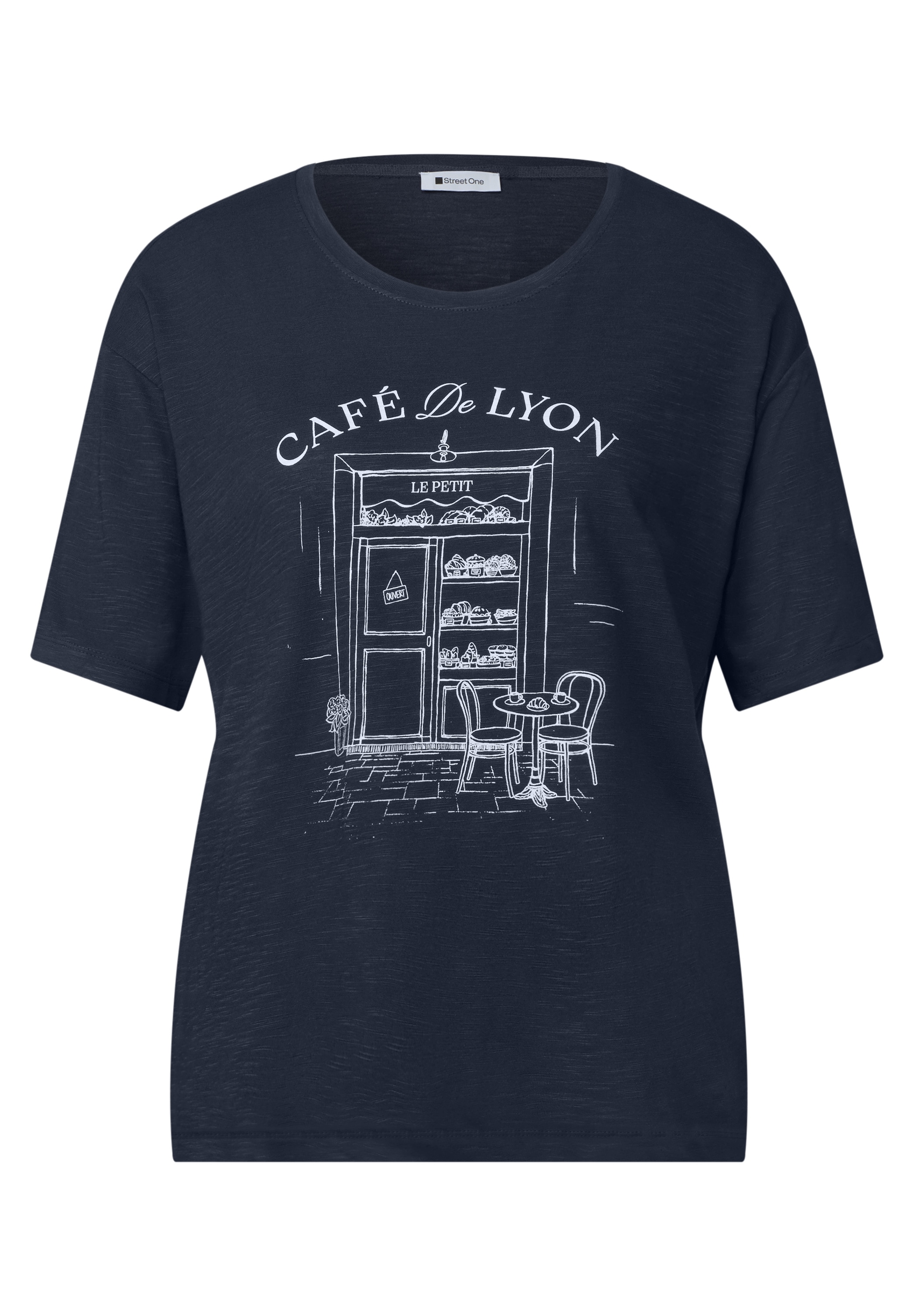 STREET ONE Rundhalsshirt Sommershirt mit Frontprint