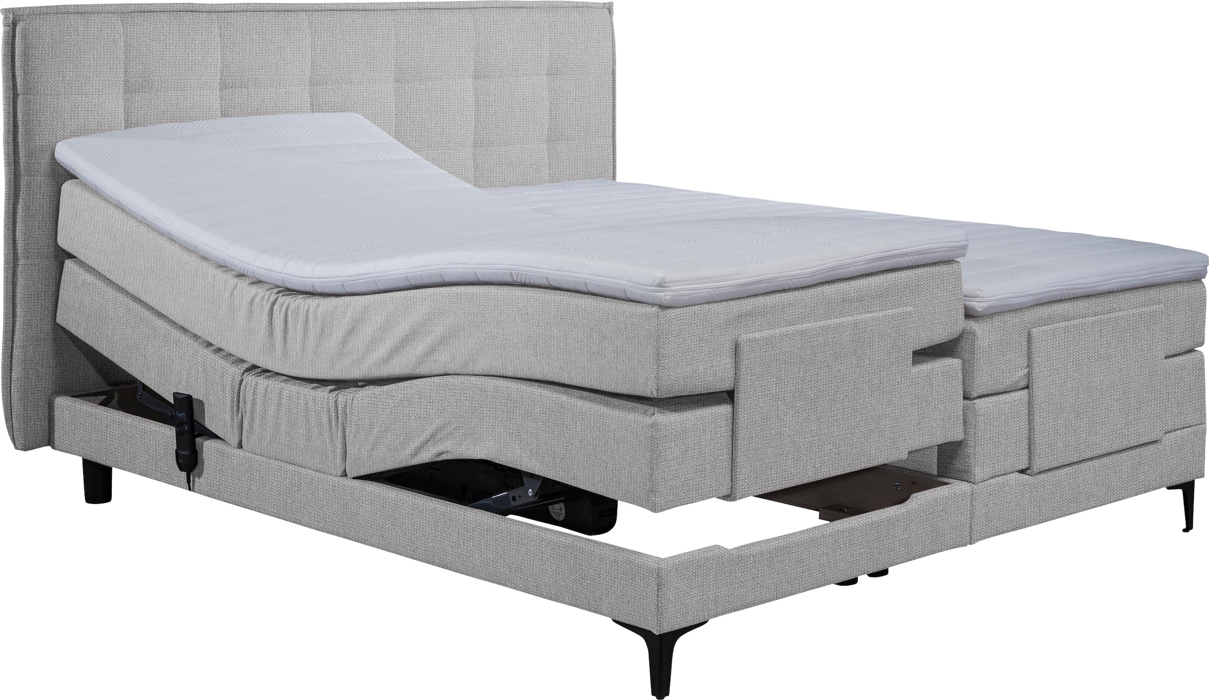 alina Boxspringbett »Edward«, 180x200cm, mit motorischer Verstellung, inklusive Matratze und Topper
