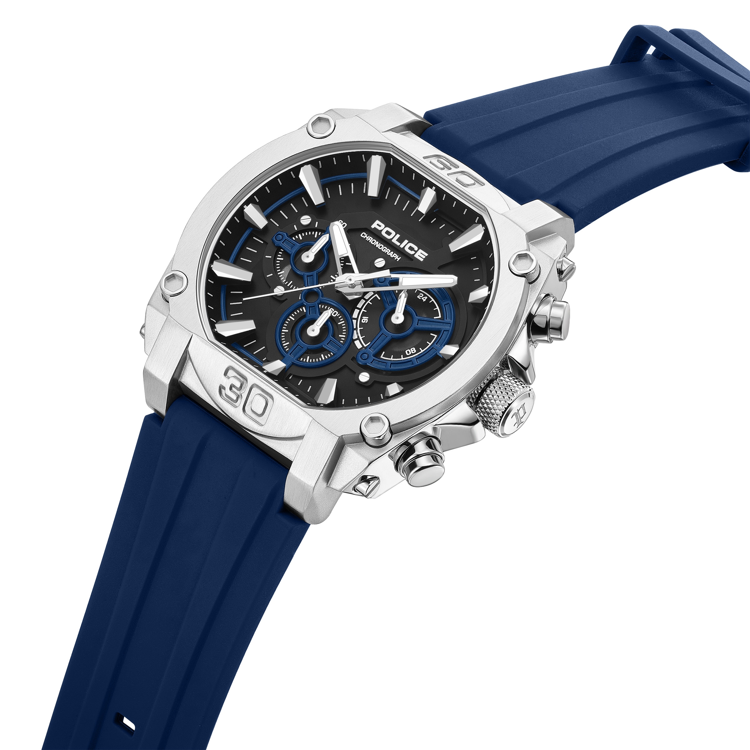 Police Chronograph »Norwood« Quarzuhr, Armbanduhr, Herrenuhr, Lederarmband, analog, Stoppfunktion