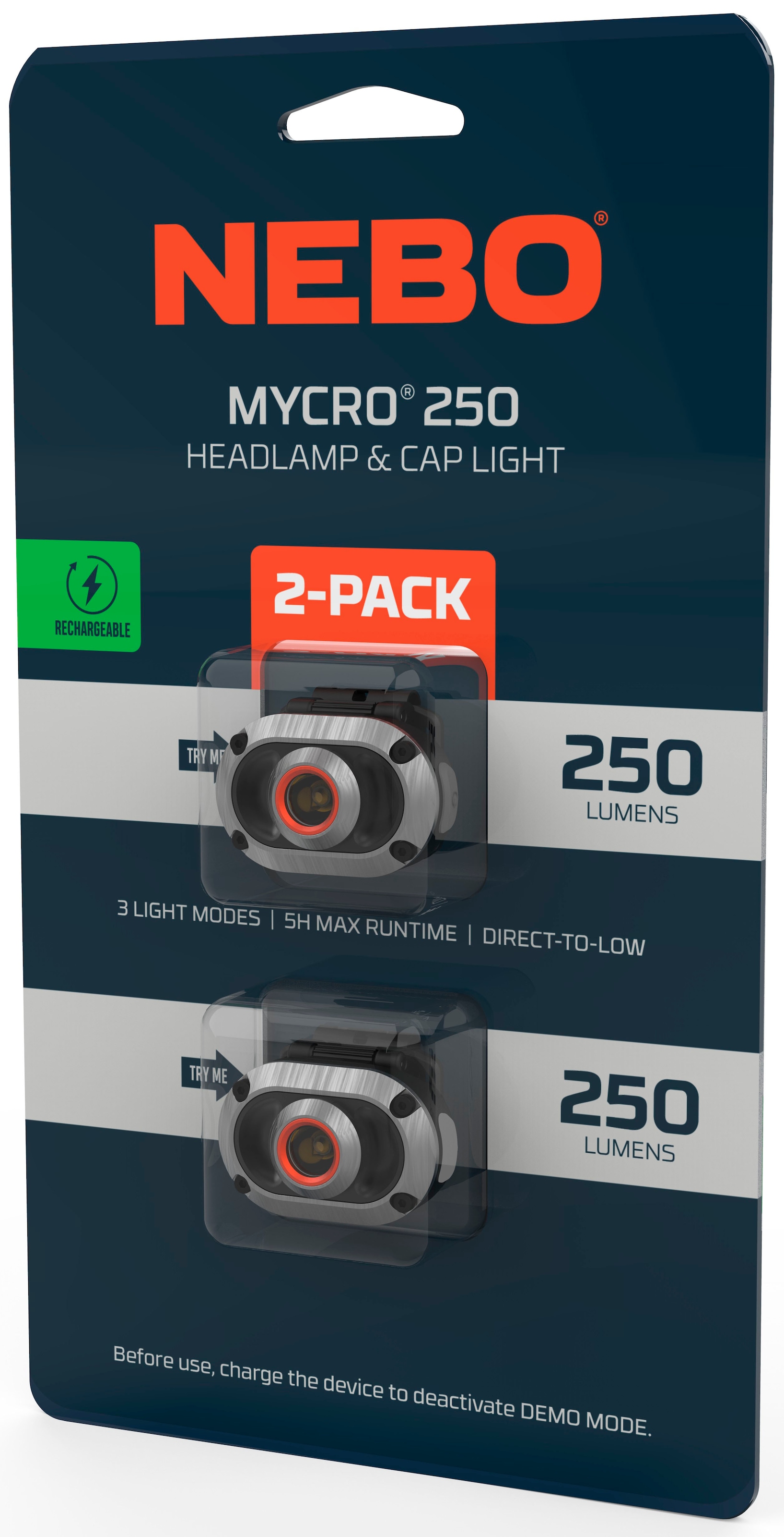 NEBO LED Stirnlampe »Nebo MYCRO 250 (2 pack)«