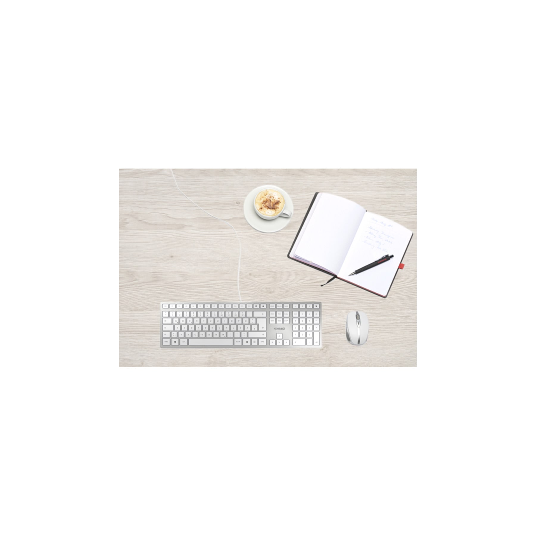 Cherry Tastatur »KC 6000 SLIM Kabelgebundene Tastatur, Silber/ Weiß, USB«